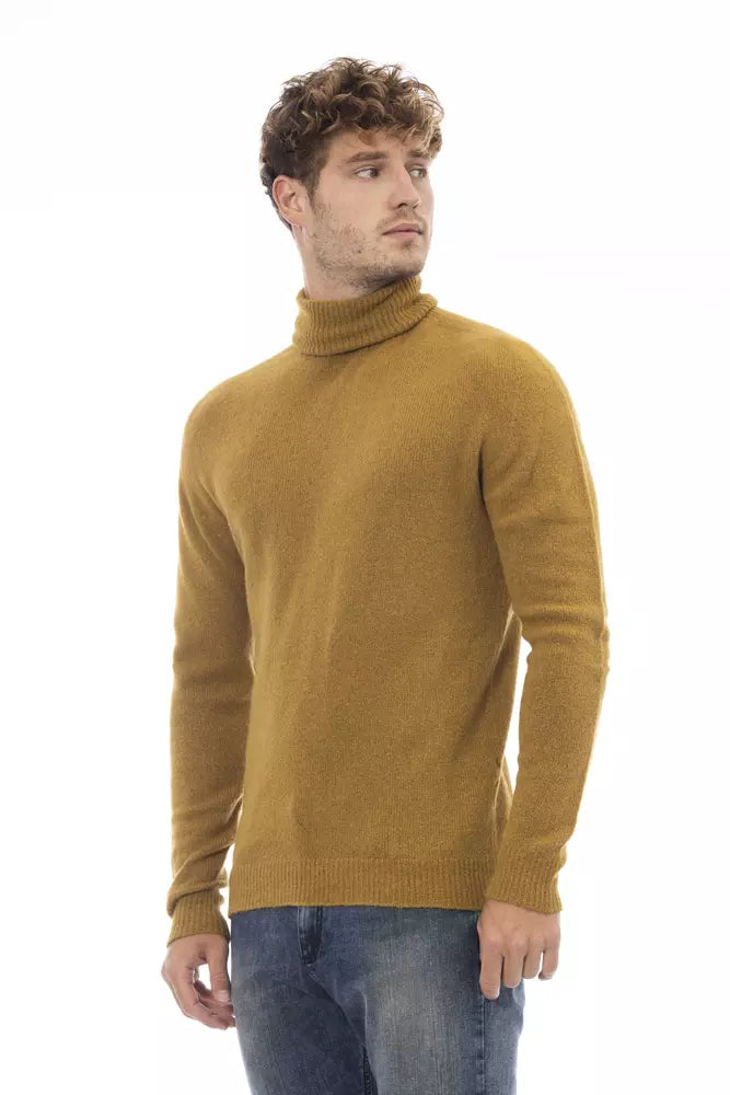 Pullover Alpha Studio col roulé marron