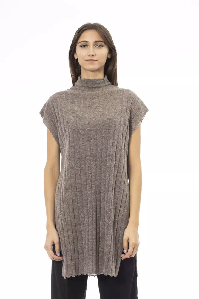 Pull col roulé Alpha Studio marron