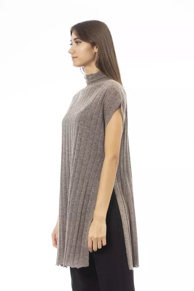 Pull col roulé Alpha Studio marron