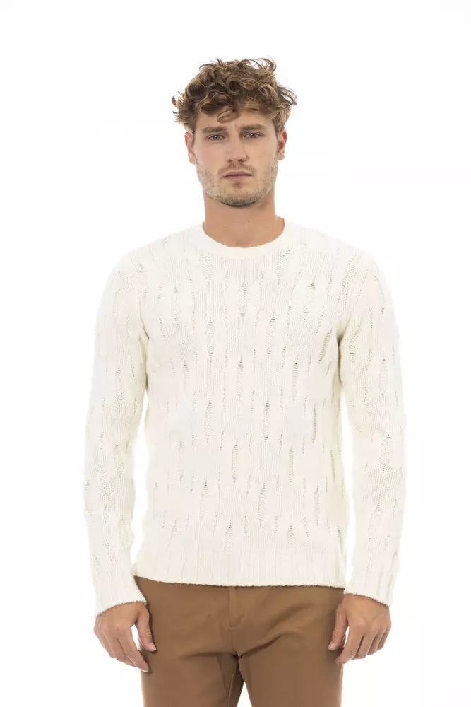 Pull Alpha Studio col rond beige