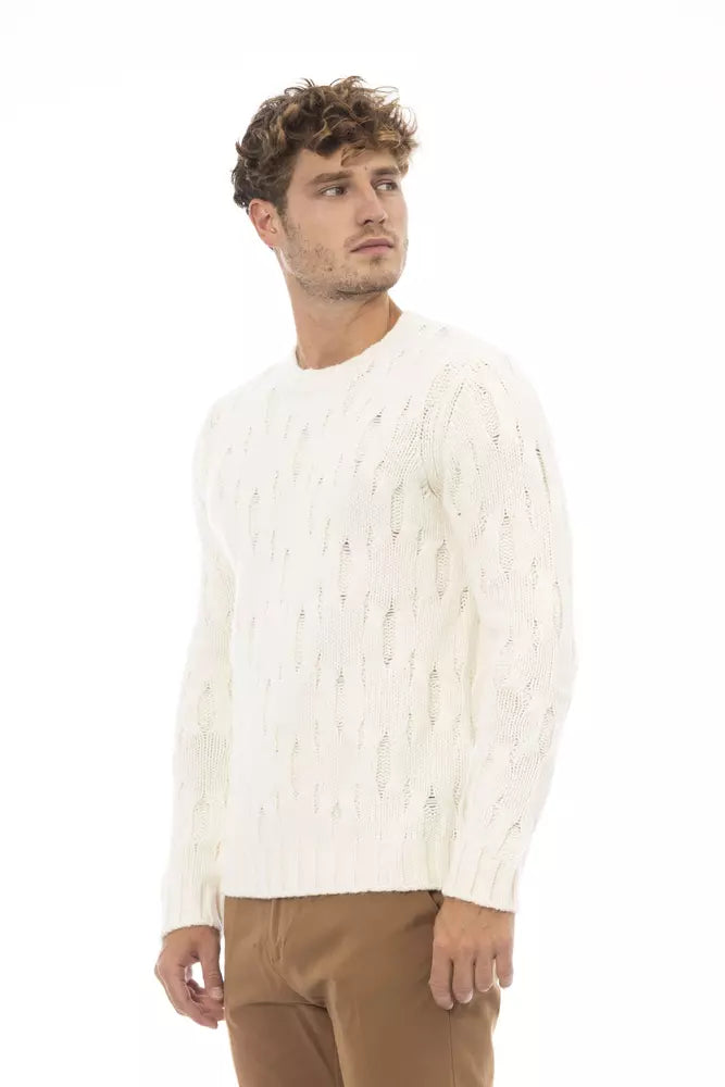 Pull Alpha Studio col rond beige
