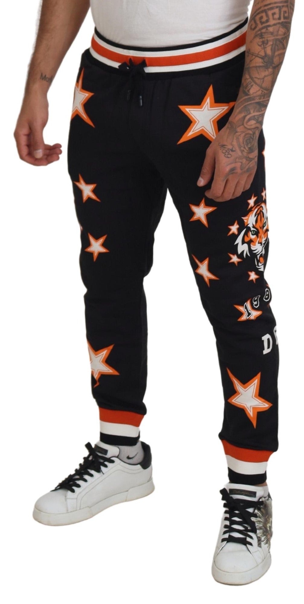 Pantalons Dolce & Gabbana étoilés noirs