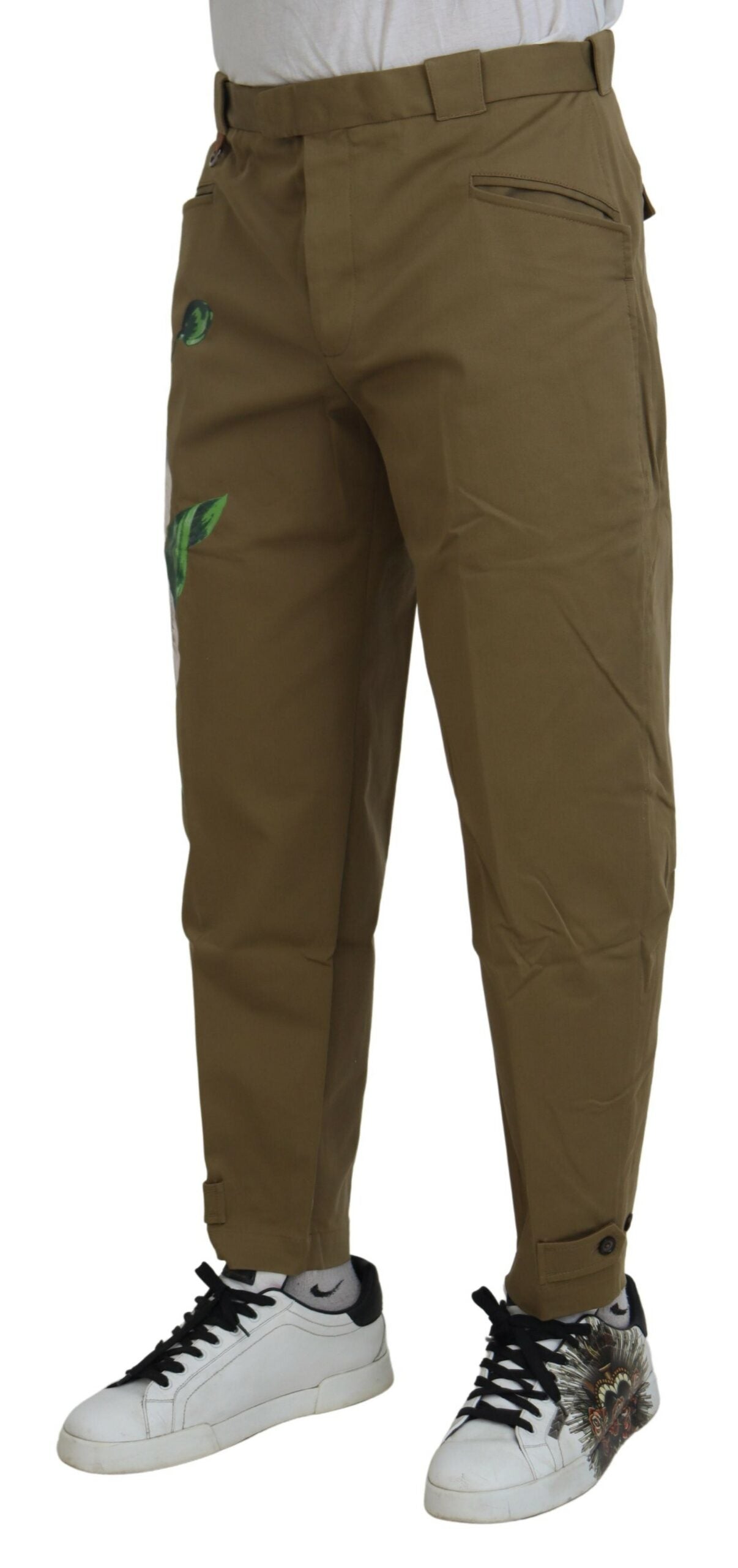 Chinos Dolce & Gabbana floraux beiges