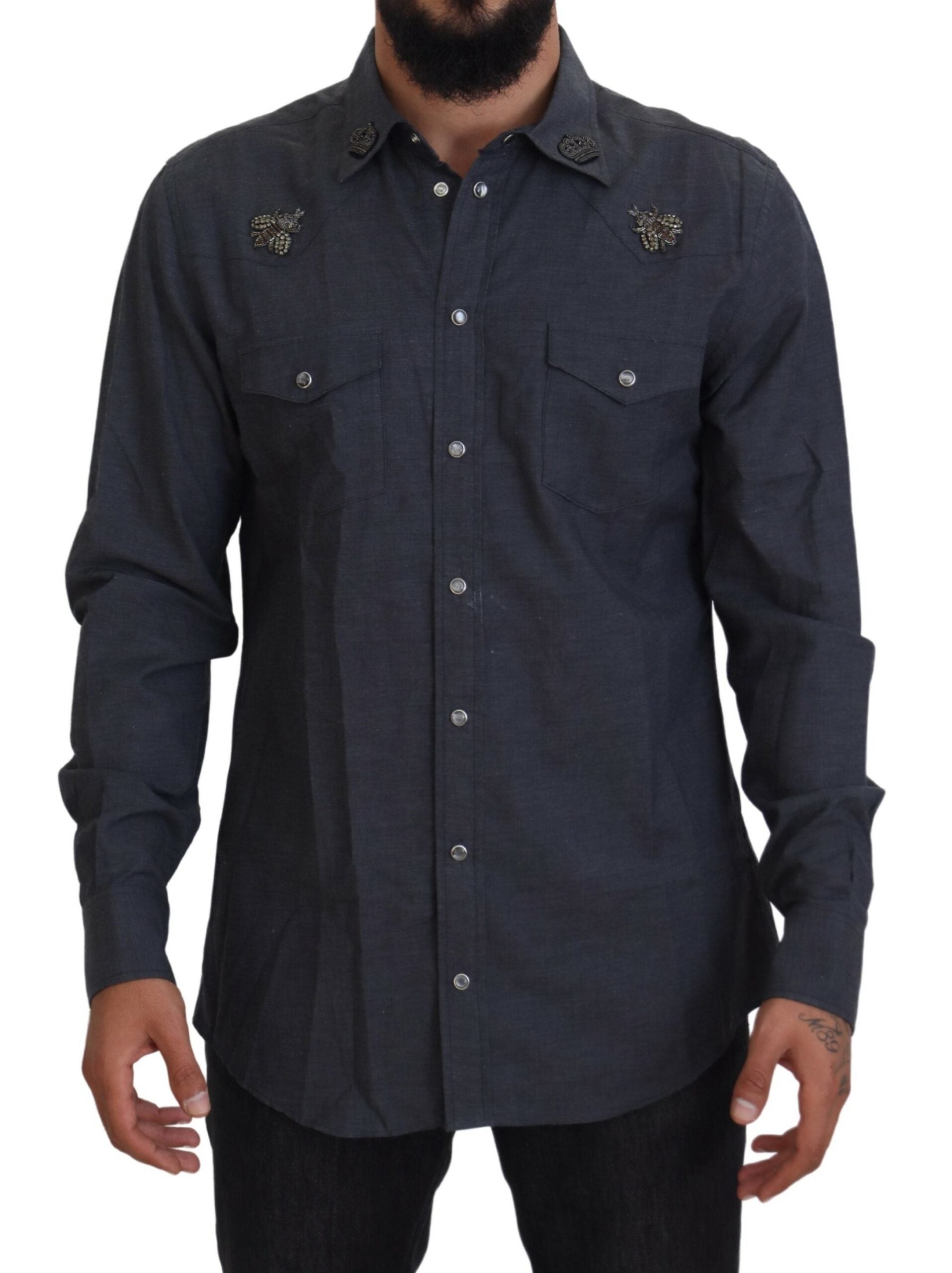 Chemise Dolce & Gabbana denim bleue