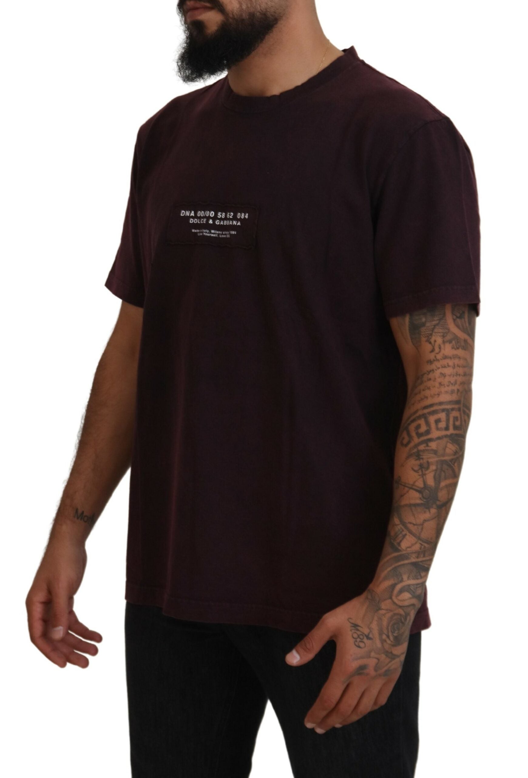 T-shirt Dolce & Gabbana Crewneck bordeaux