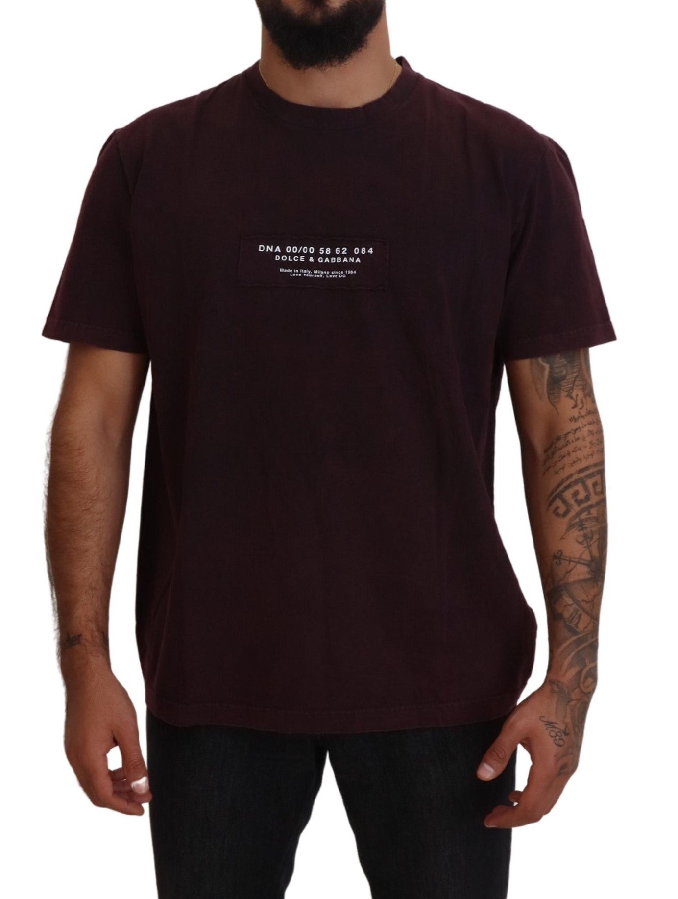 T-shirt Dolce & Gabbana Crewneck bordeaux