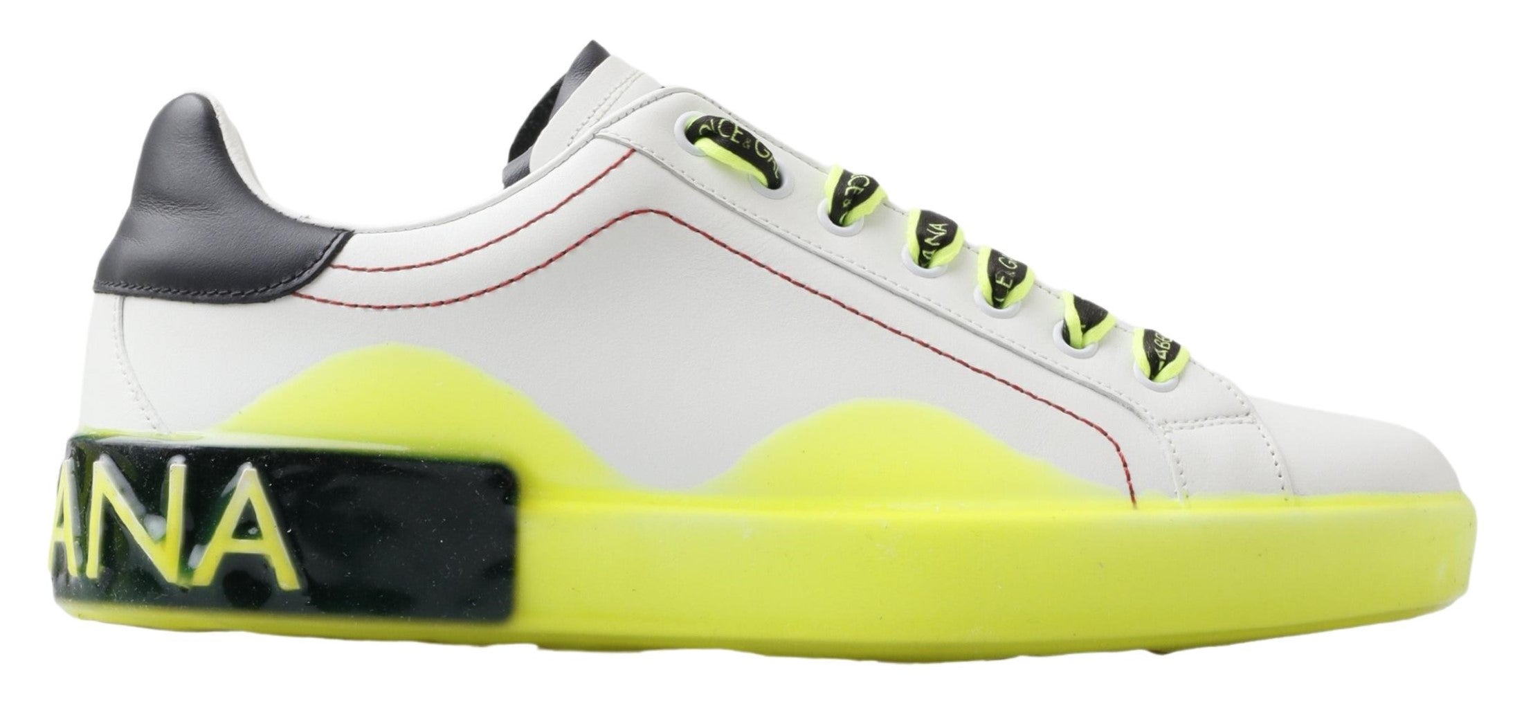 Baskets Dolce & Gabbana Portofino blanches et jaunes