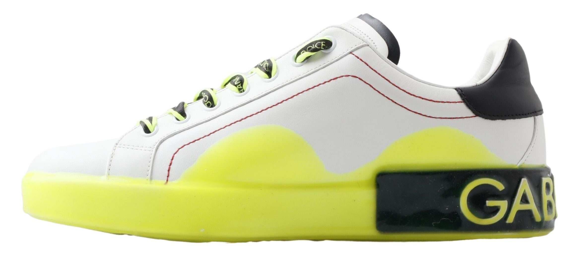 Baskets Dolce & Gabbana Portofino blanches et jaunes