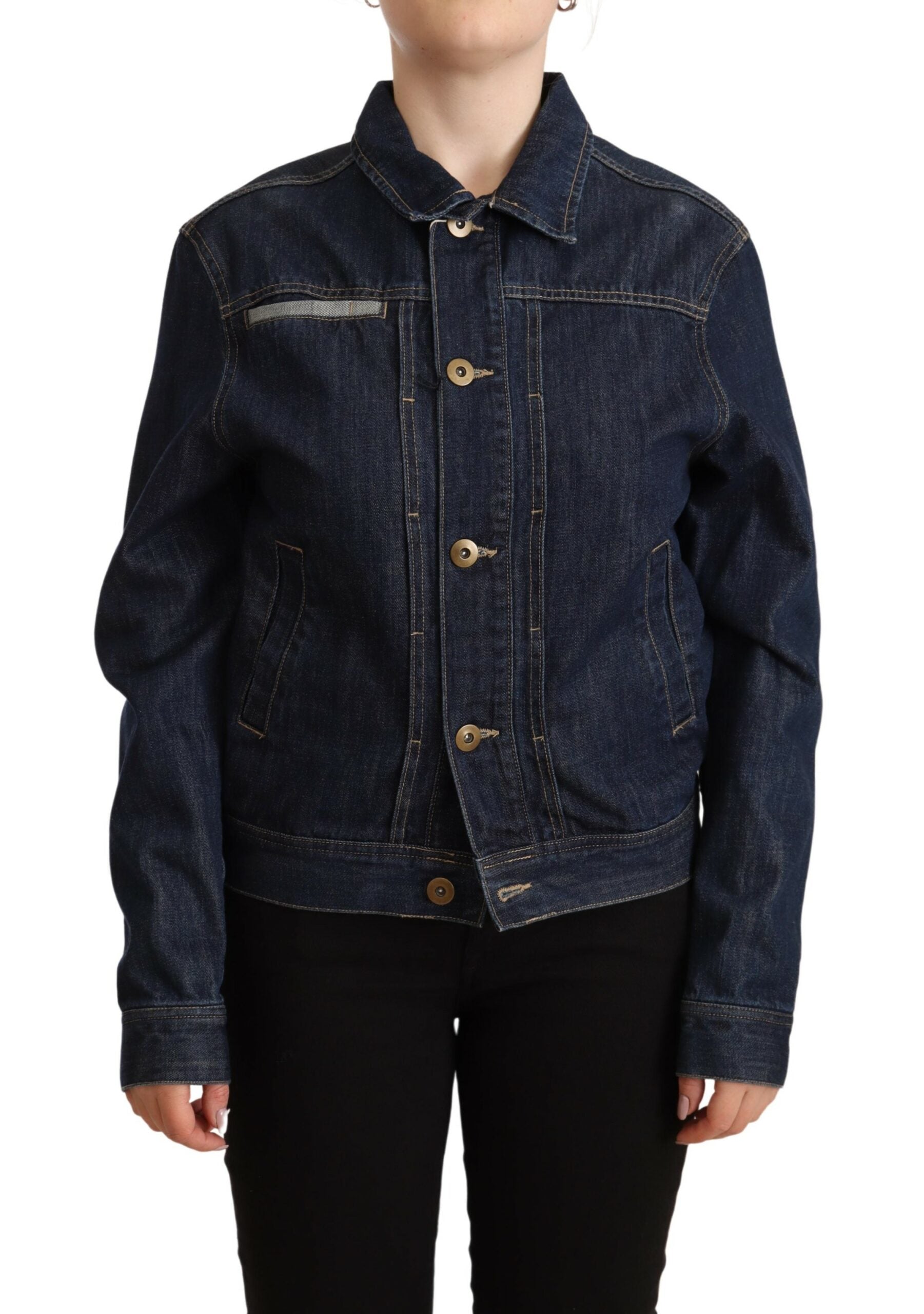 Veste Mastercoat en denim bleu foncé