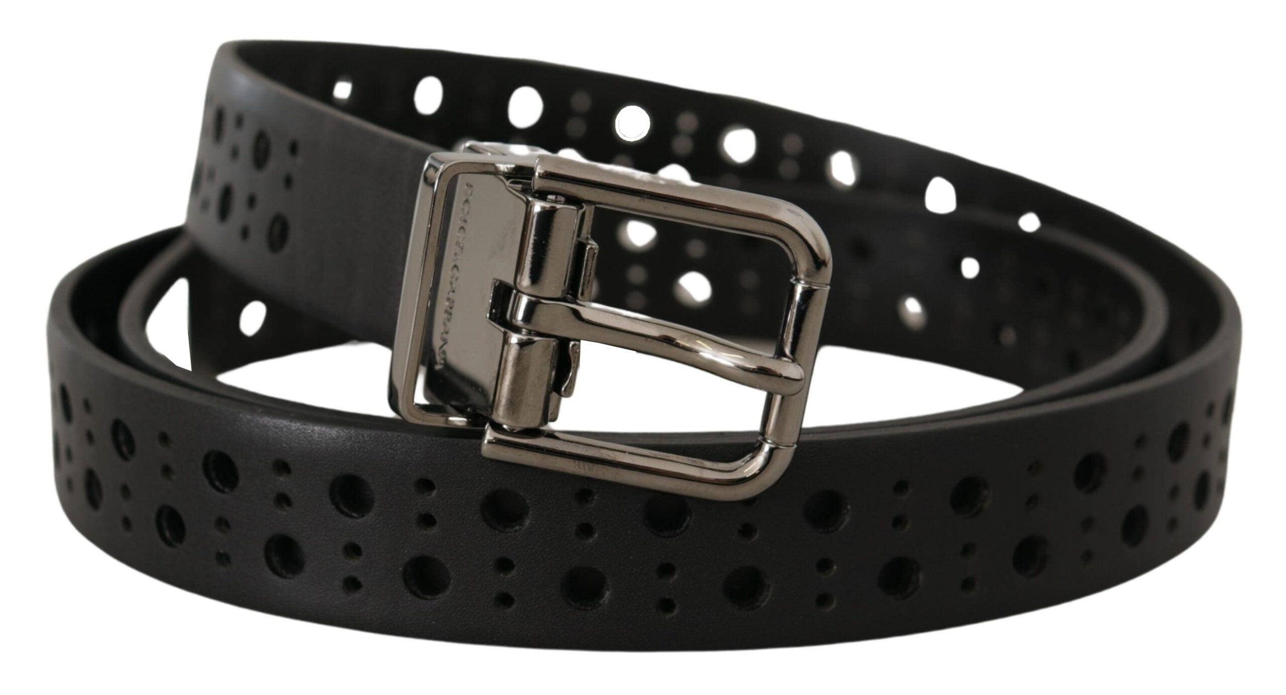 Ceinture Dolce & Gabbana perforée noire