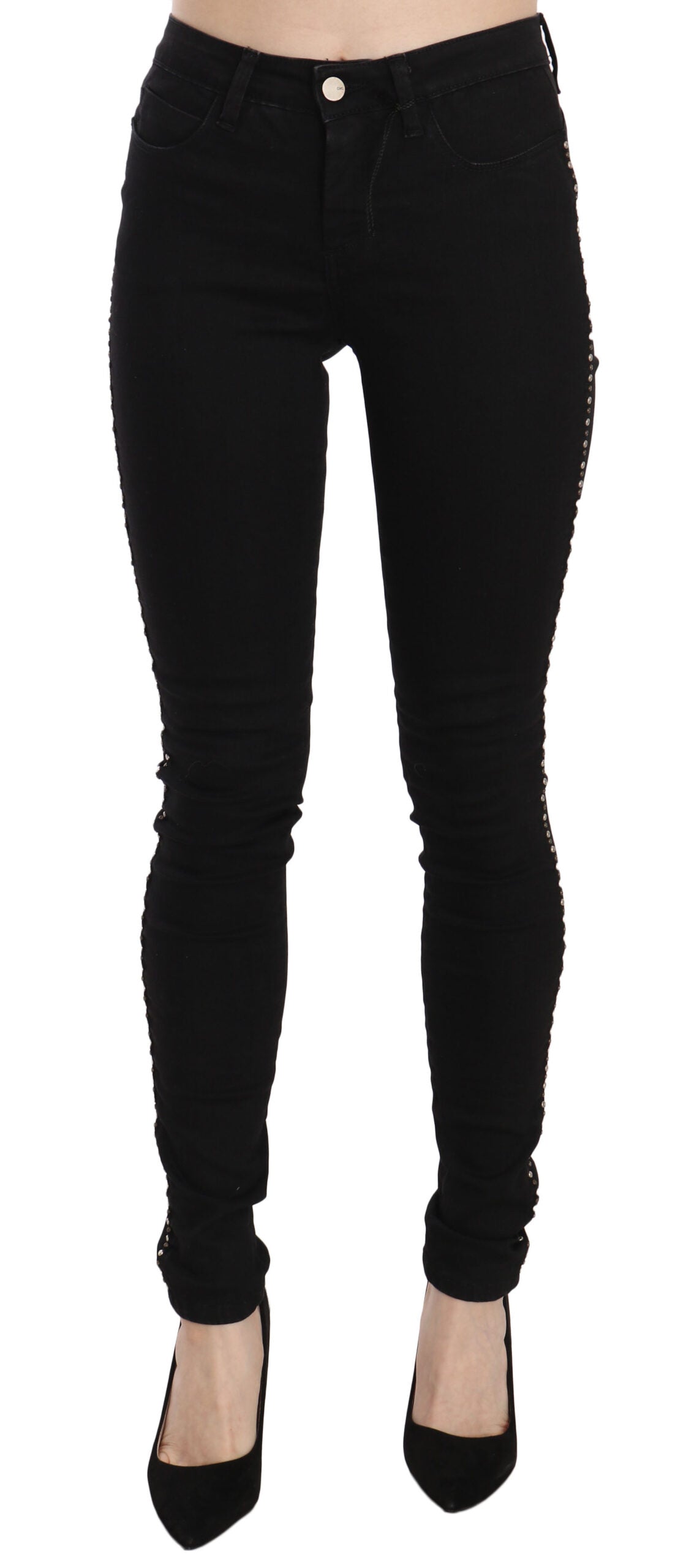 Jeans C'N'C Costume National noirs embelli