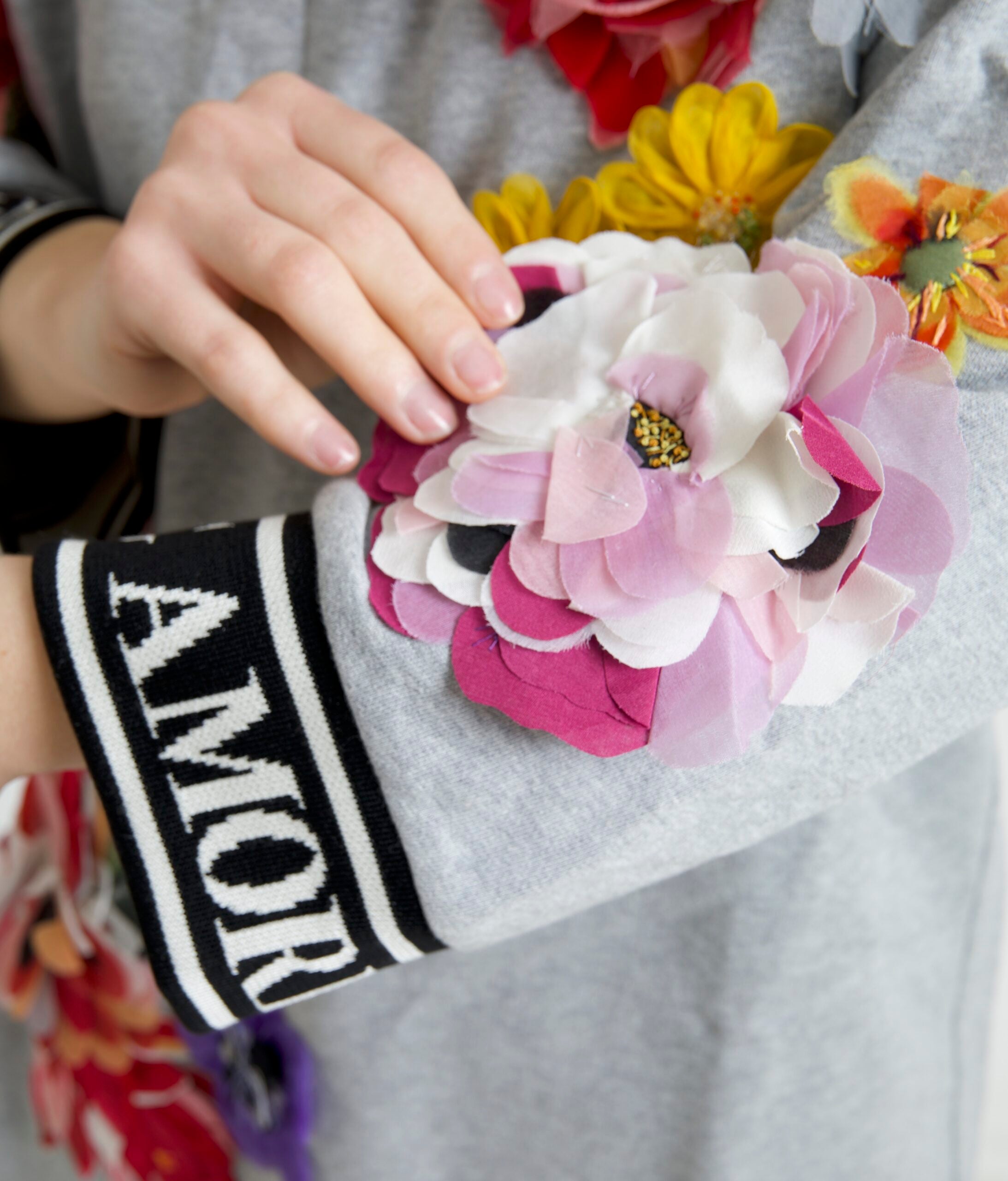 Pull Dolce & Gabbana floral gris