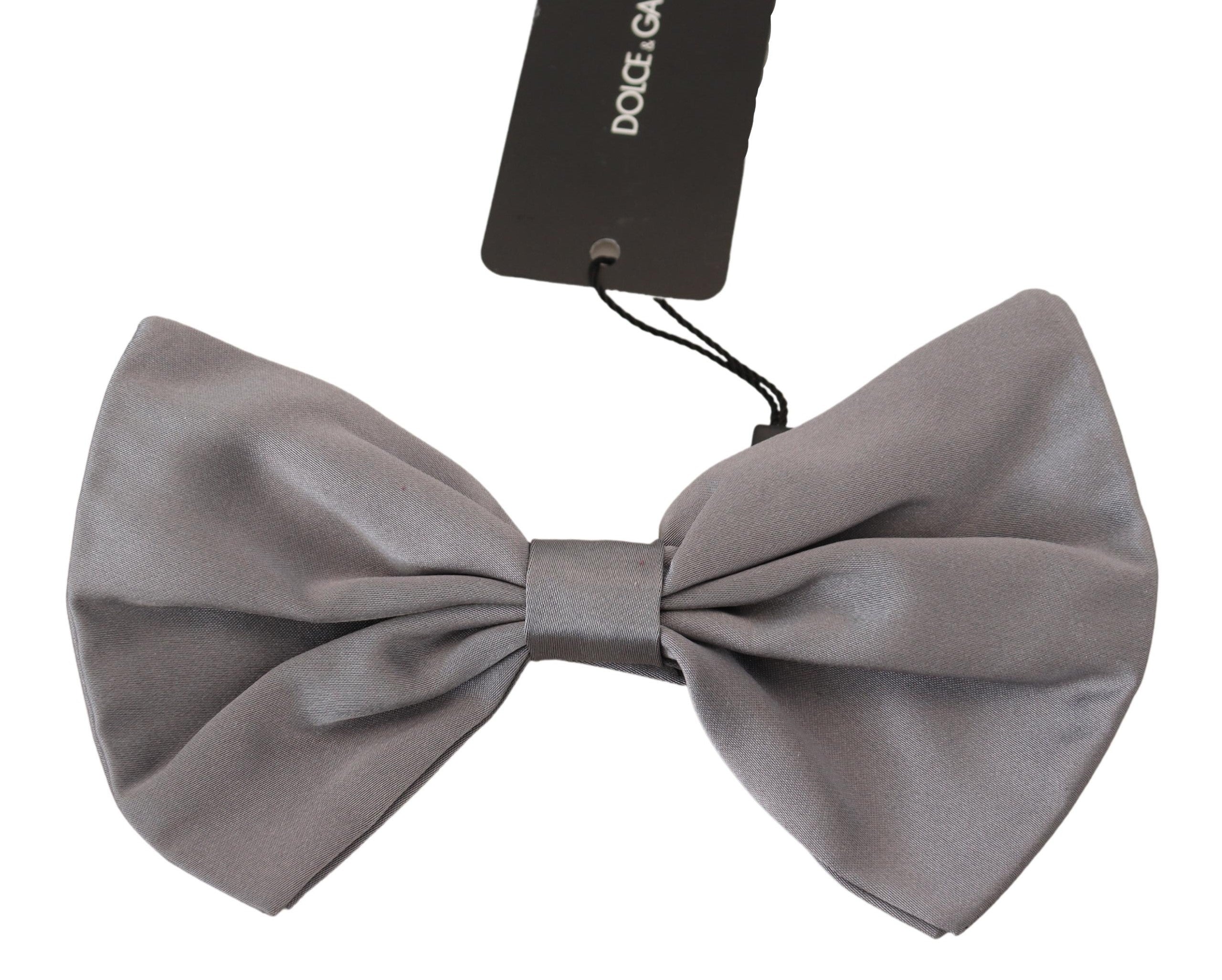Nœud papillon Dolce & Gabbana gris argent