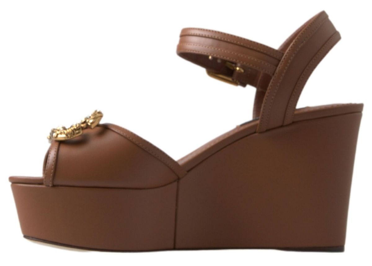 Sandales Dolce & Gabbana Amore brunes