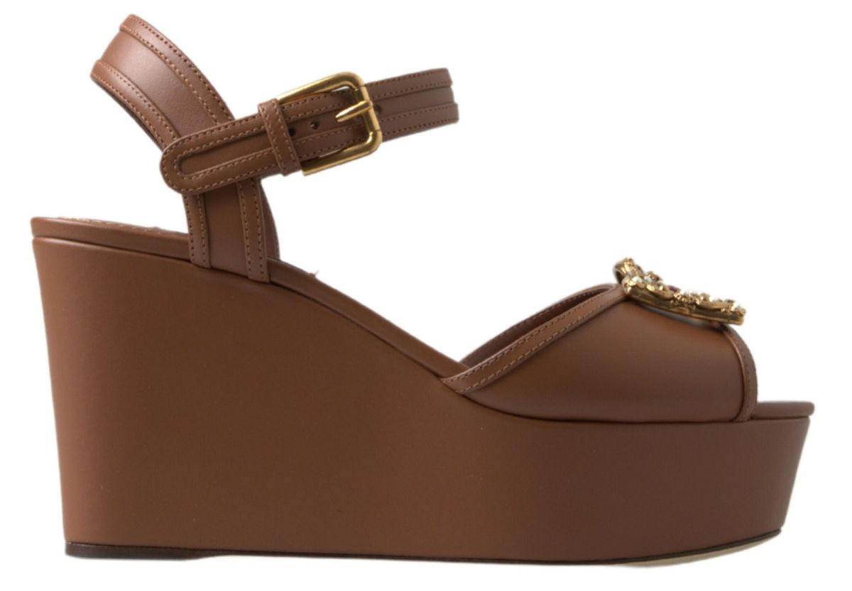 Sandales Dolce & Gabbana Amore brunes
