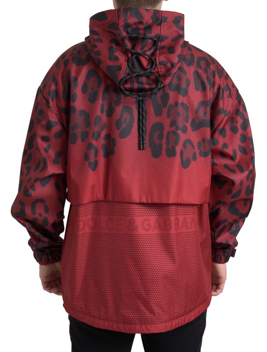 Manteau Dolce & Gabbana Rain rouge léopard