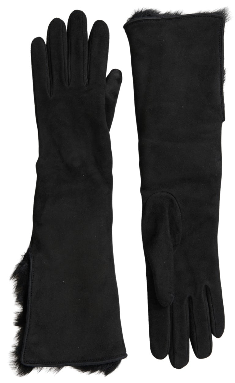 Gants Dolce & Gabbana en cuir noirs