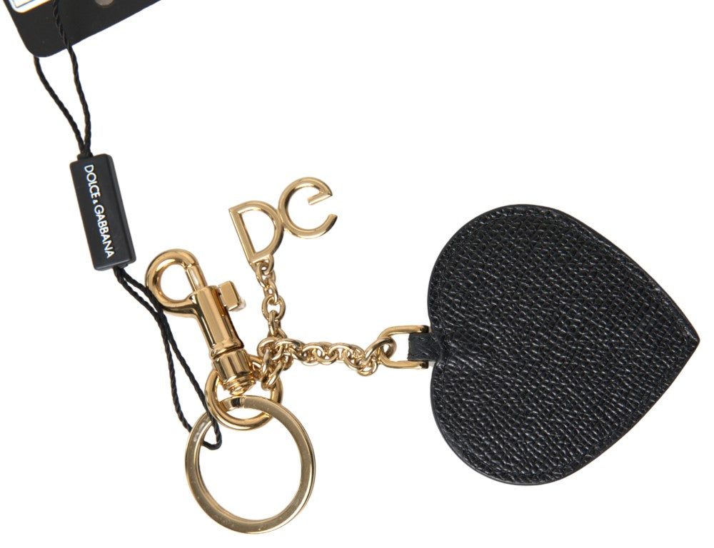 Porte-clés Dolce & Gabbana cœur noir fuchsia