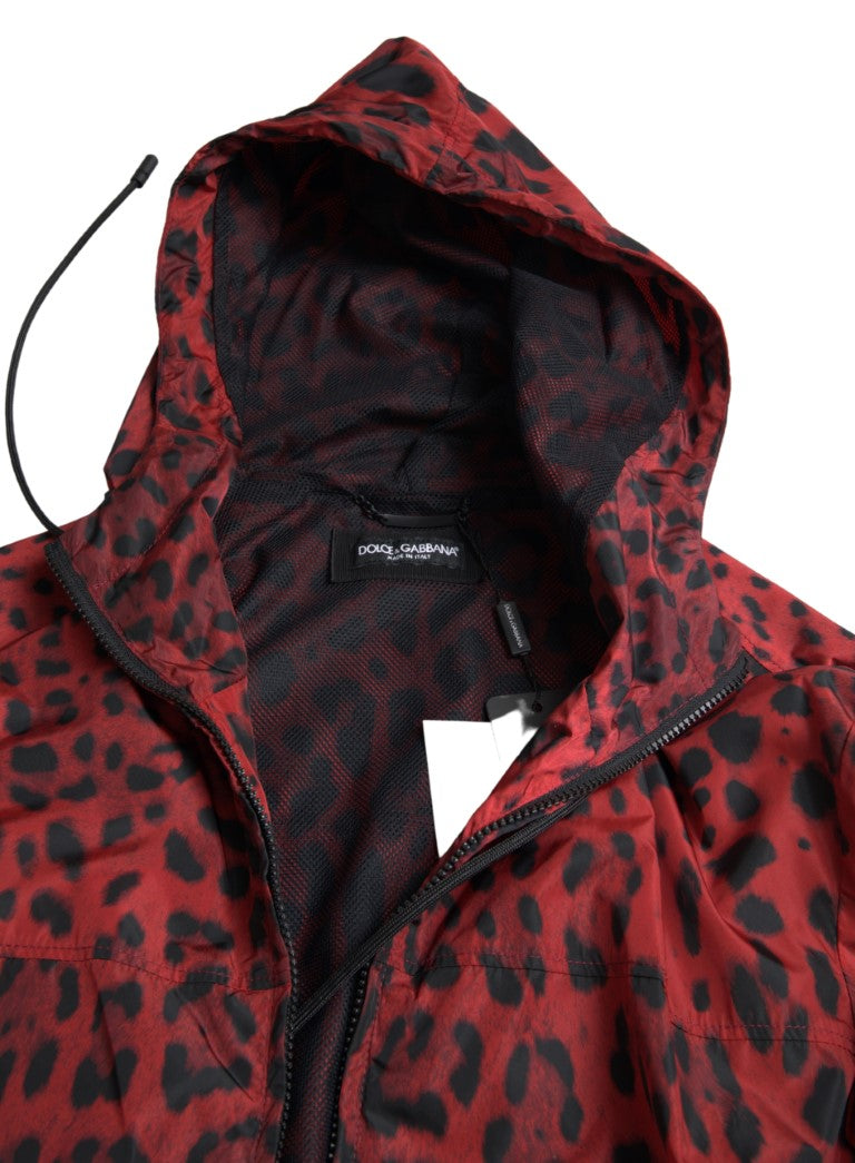 Veste bomber Dolce & Gabbana rouge léopard