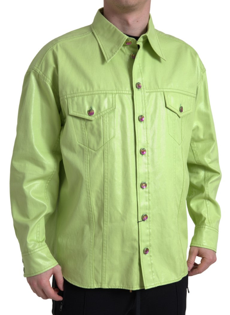 Chemise Dolce & Gabbana col boutonné verte