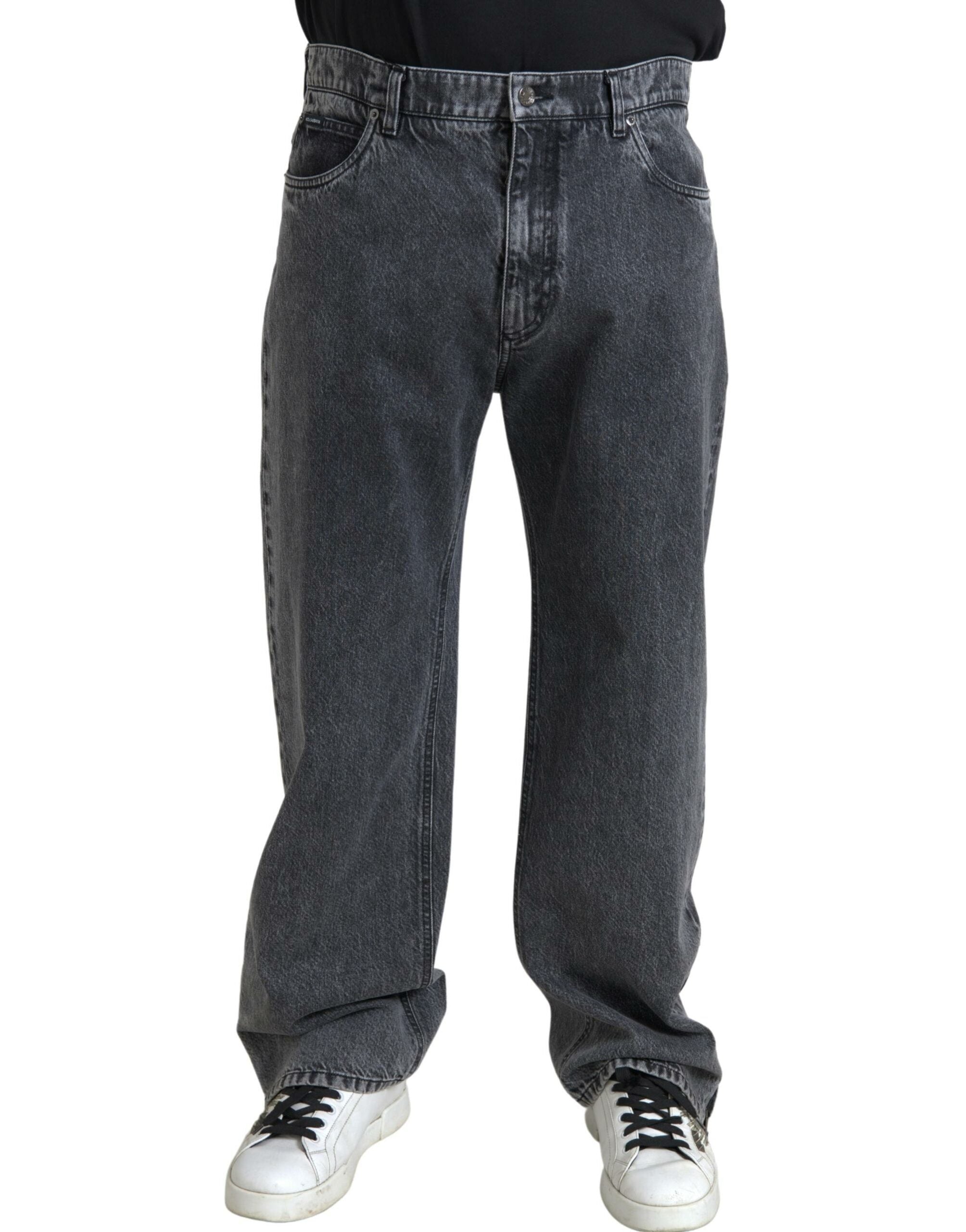Jean Dolce & Gabbana droit gris foncé