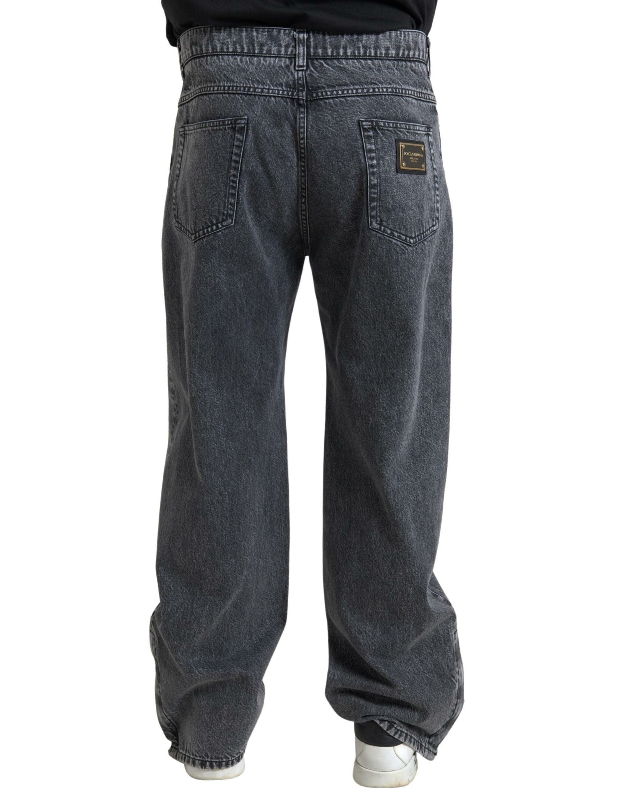 Jean Dolce & Gabbana droit gris foncé