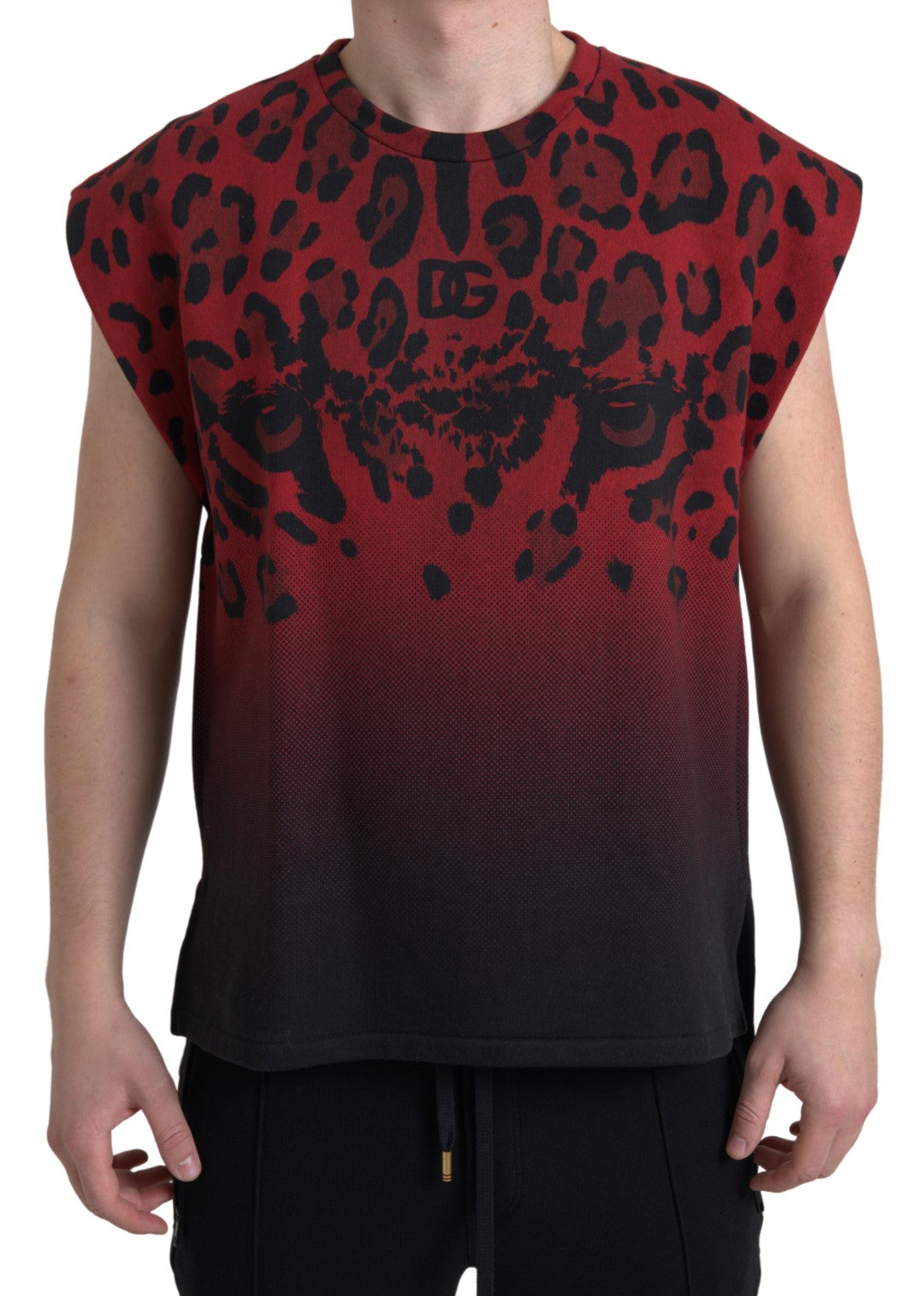 T-shirt Dolce & Gabbana rouge léopard