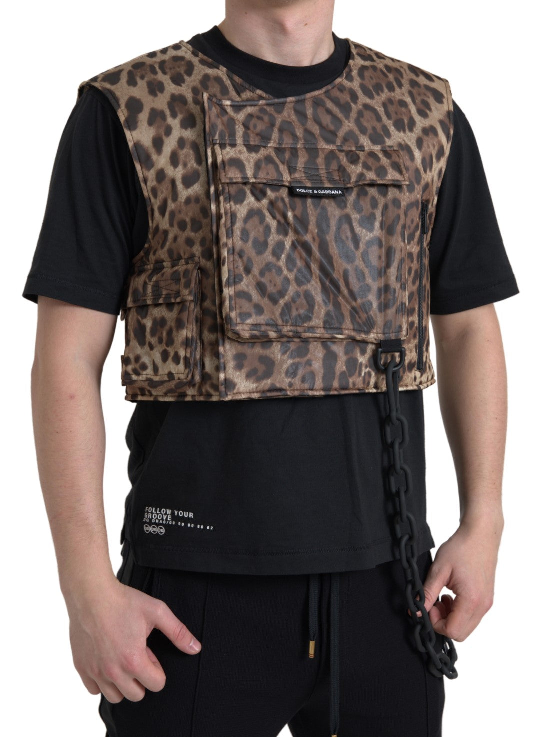 Veste Dolce & Gabbana imprimé léopard marron