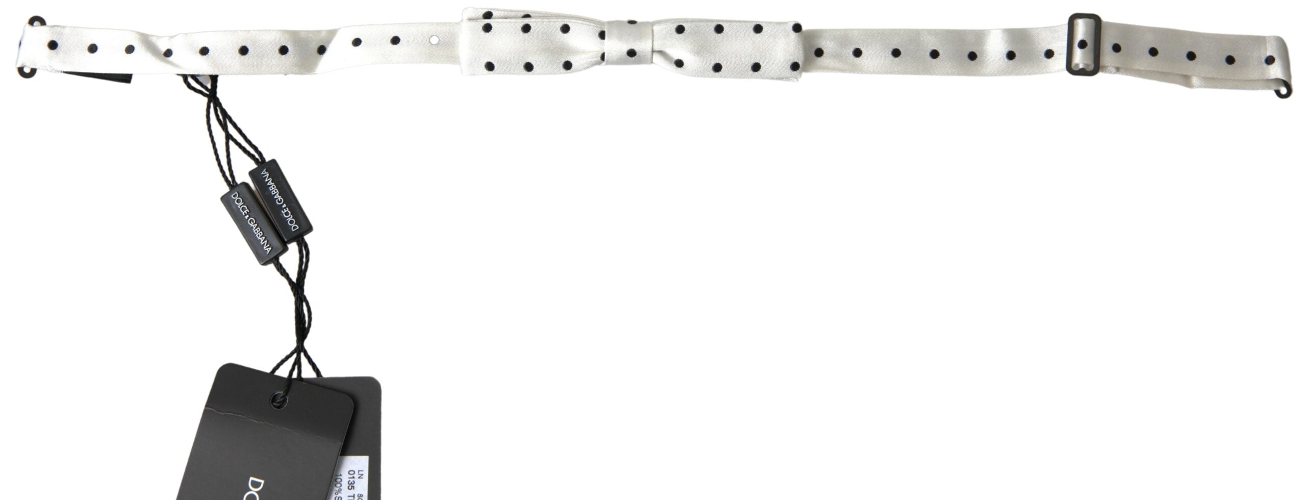 Nœud papillon Dolce & Gabbana blanc à pois