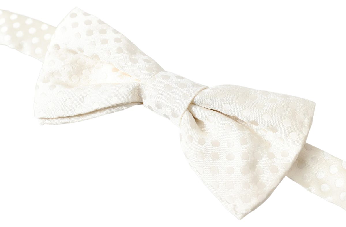 Nœud papillon Dolce & Gabbana fantaisie ivoire