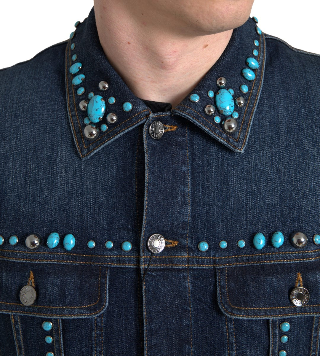Veste Dolce & Gabbana en denim bleu