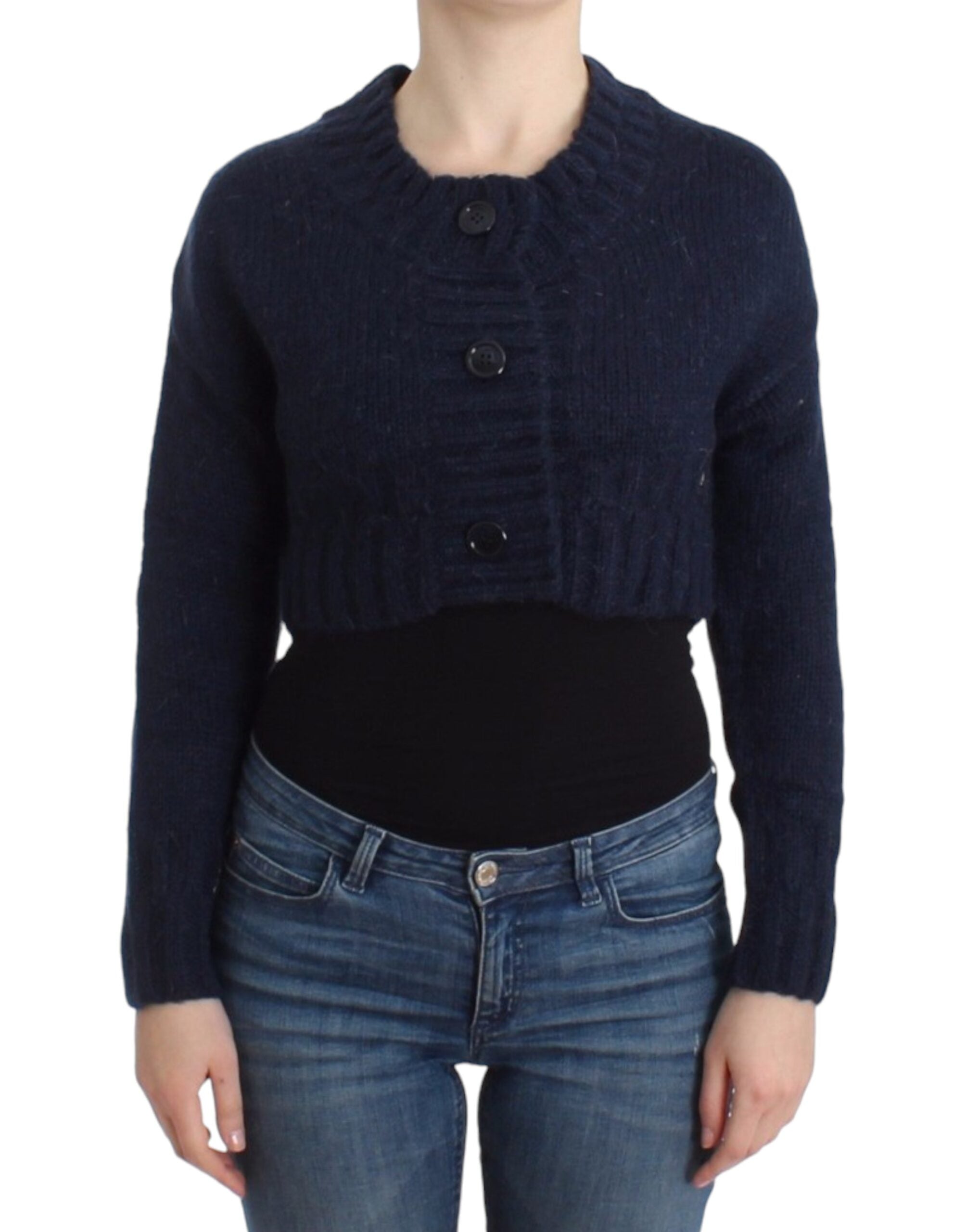 Cardigan John Galliano cropped bleu