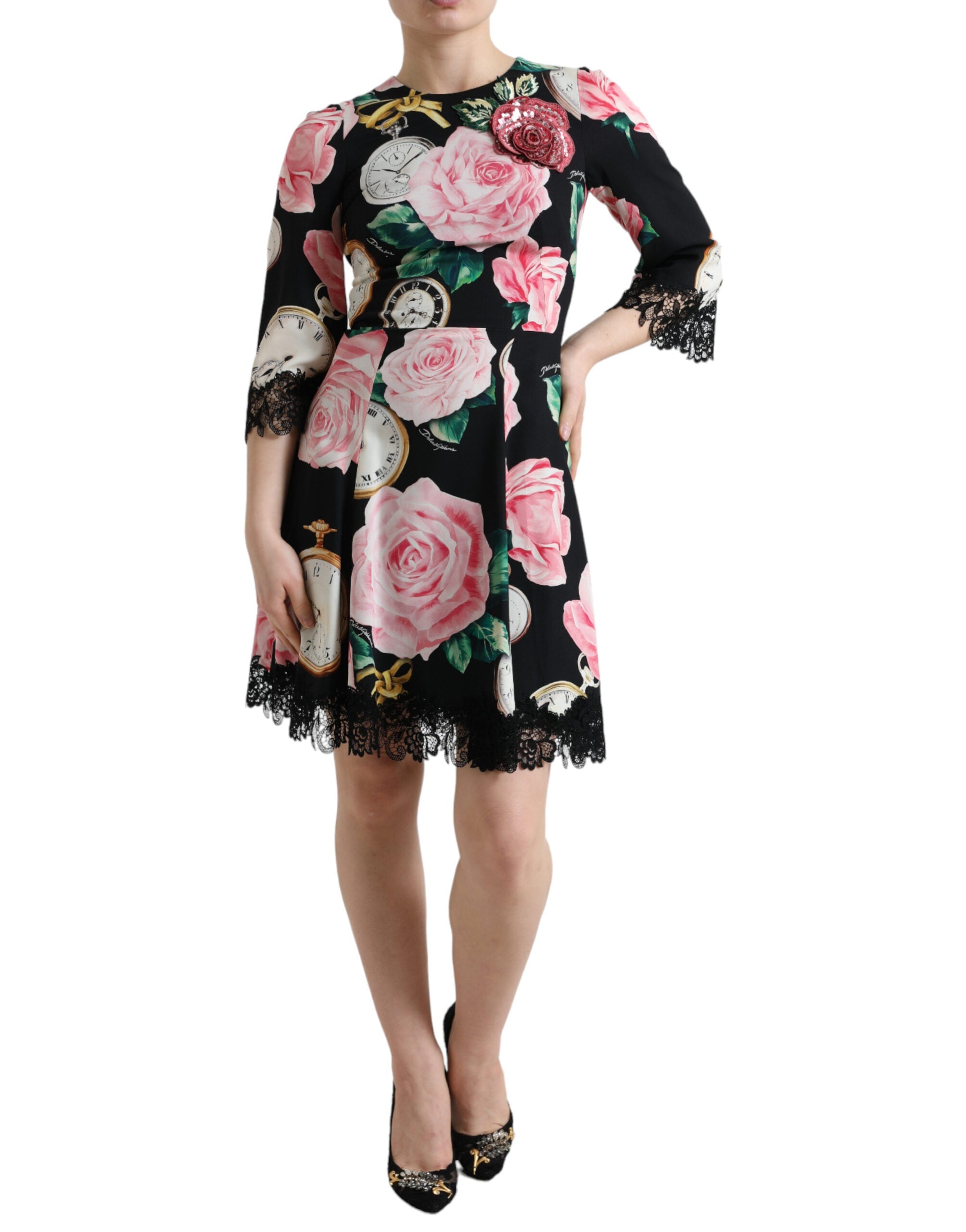 Robe Dolce & Gabbana A-line noire Dolce & Gabbana