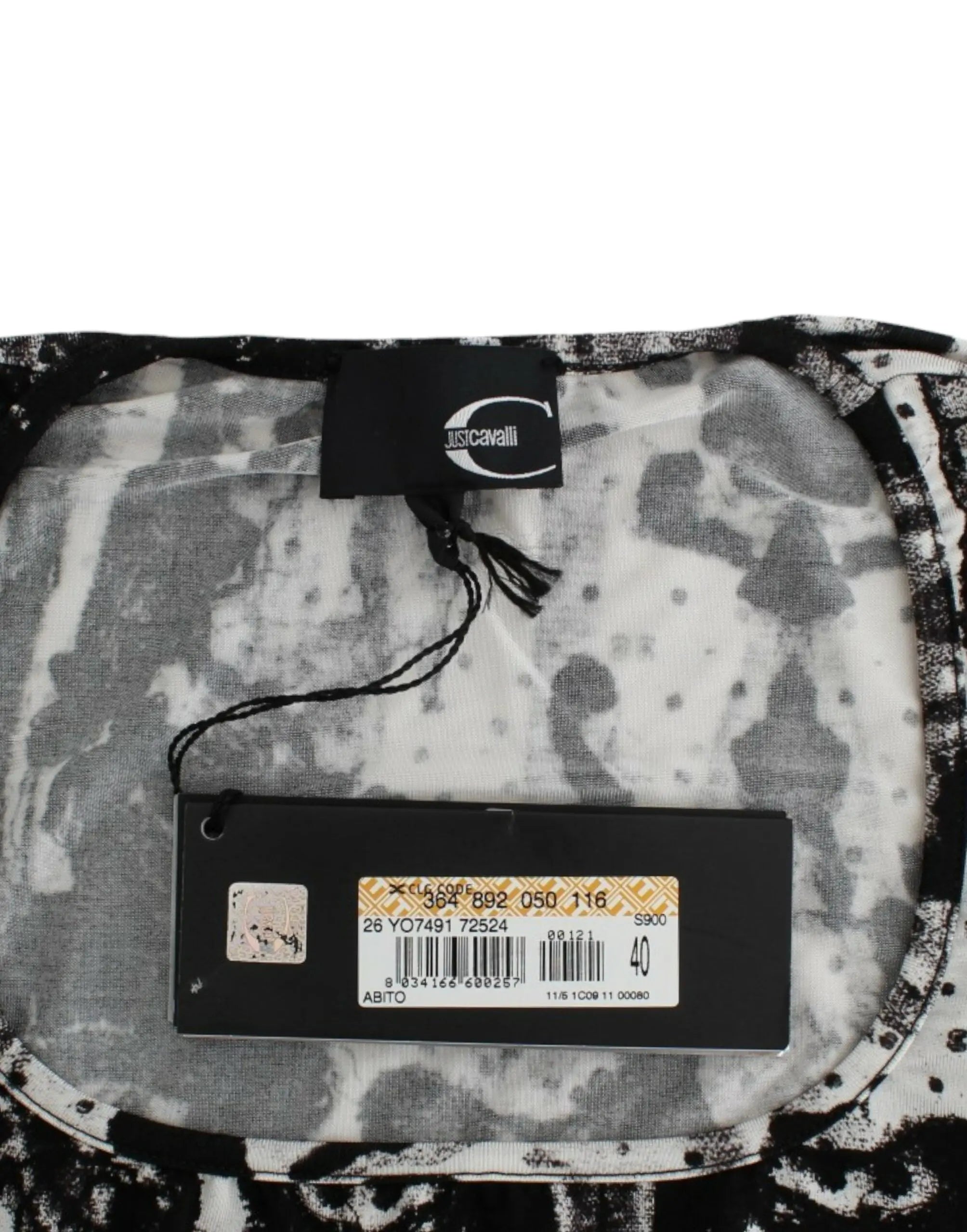Robe Just Cavalli imprimée noire Cavalli
