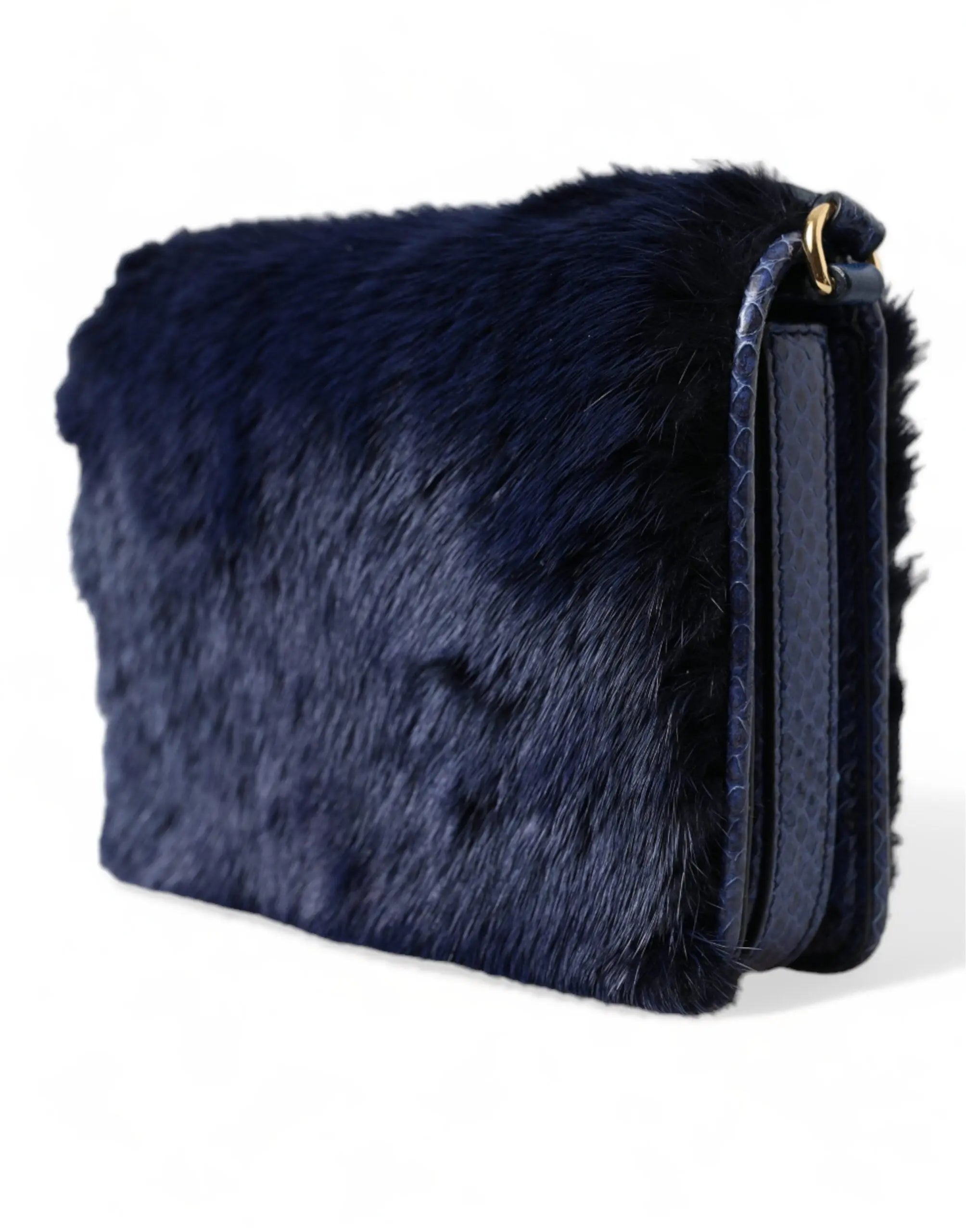 Pochette Dolce & Gabbana Peau d’Ayers bleu foncé Dolce & Gabbana