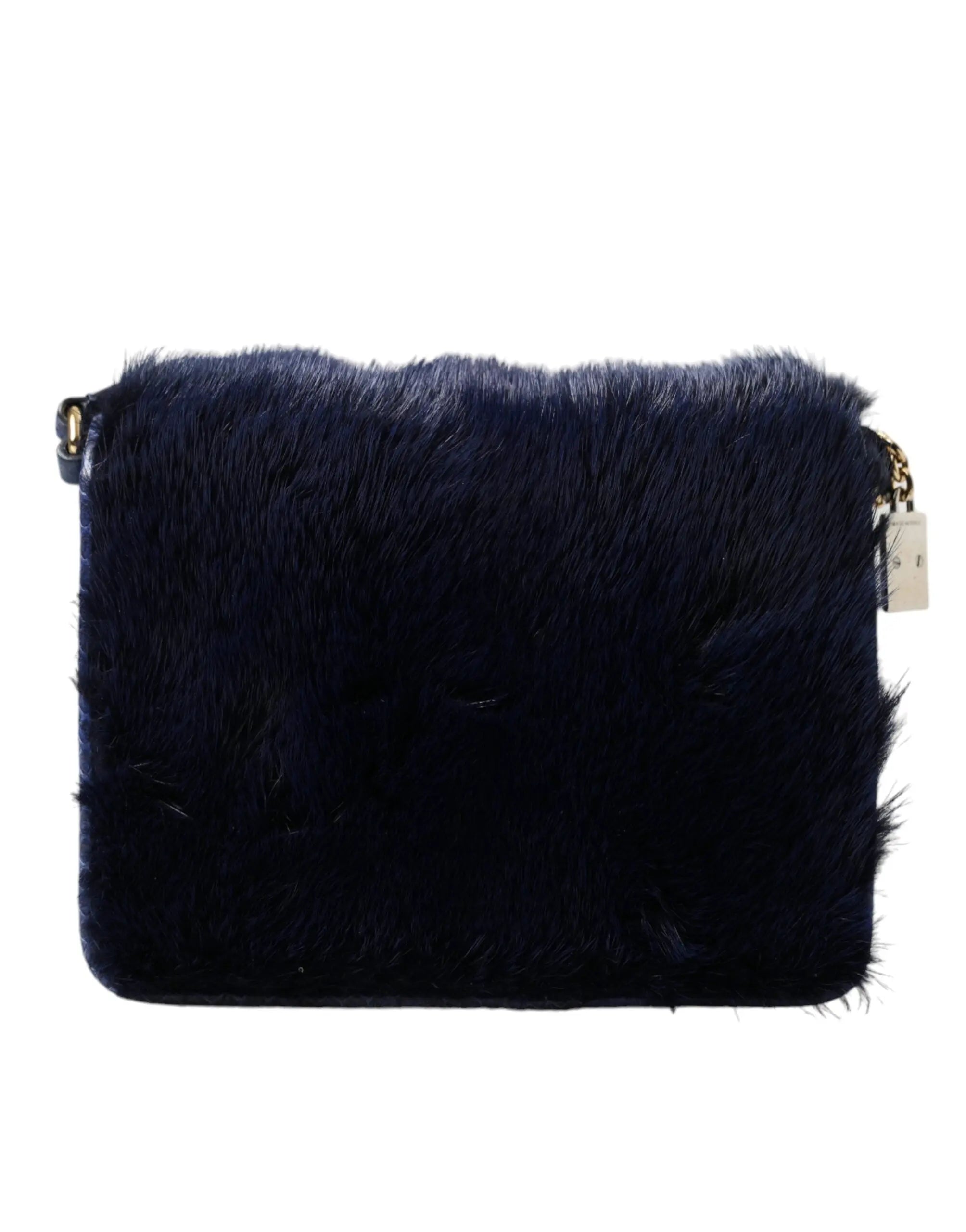 Pochette Dolce & Gabbana Peau d’Ayers bleu foncé Dolce & Gabbana