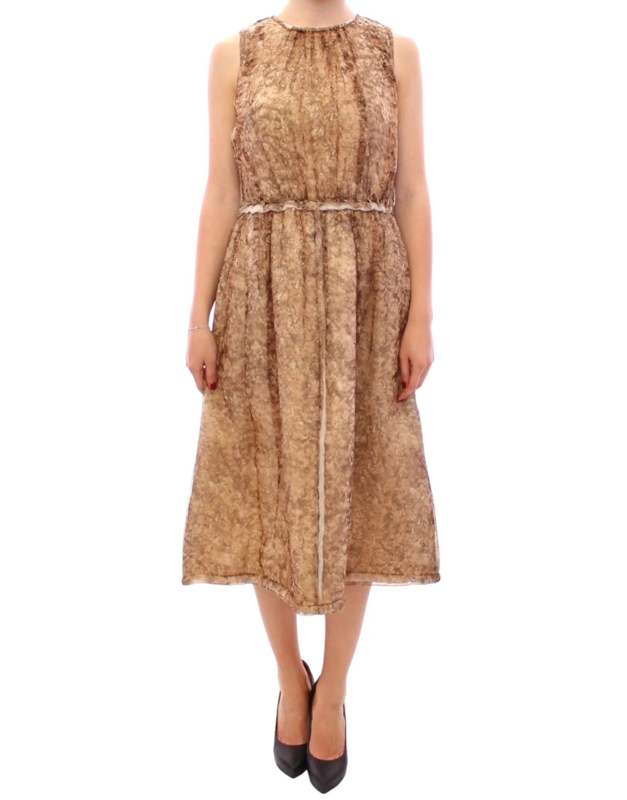 Robe Dolce & Gabbana mi-longue marron Dolce & Gabbana
