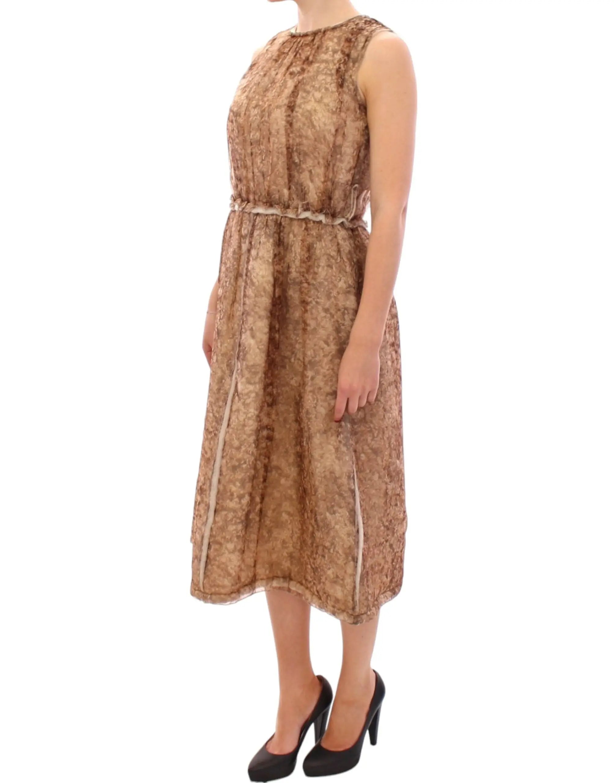 Robe Dolce & Gabbana mi-longue marron Dolce & Gabbana