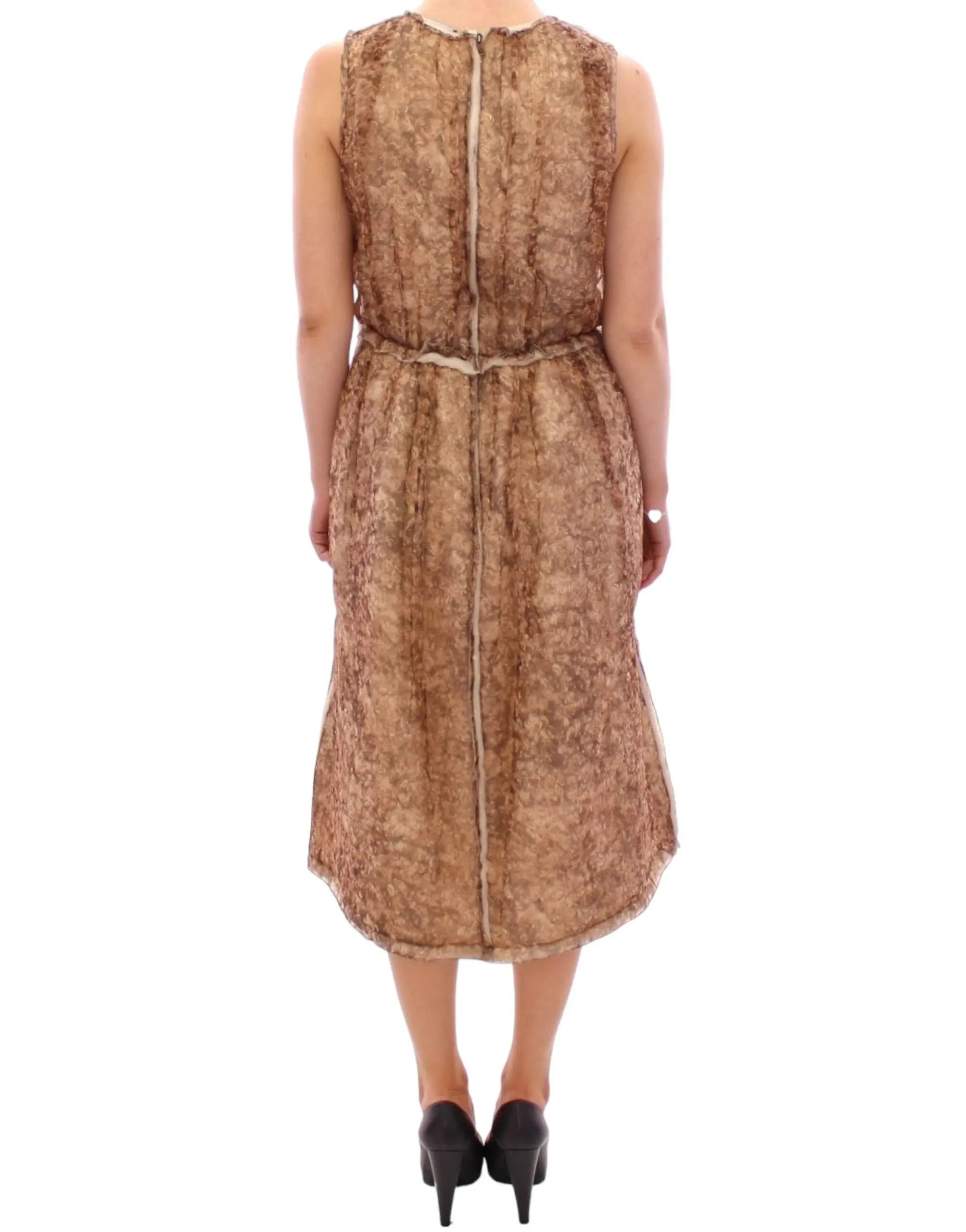 Robe Dolce & Gabbana mi-longue marron Dolce & Gabbana