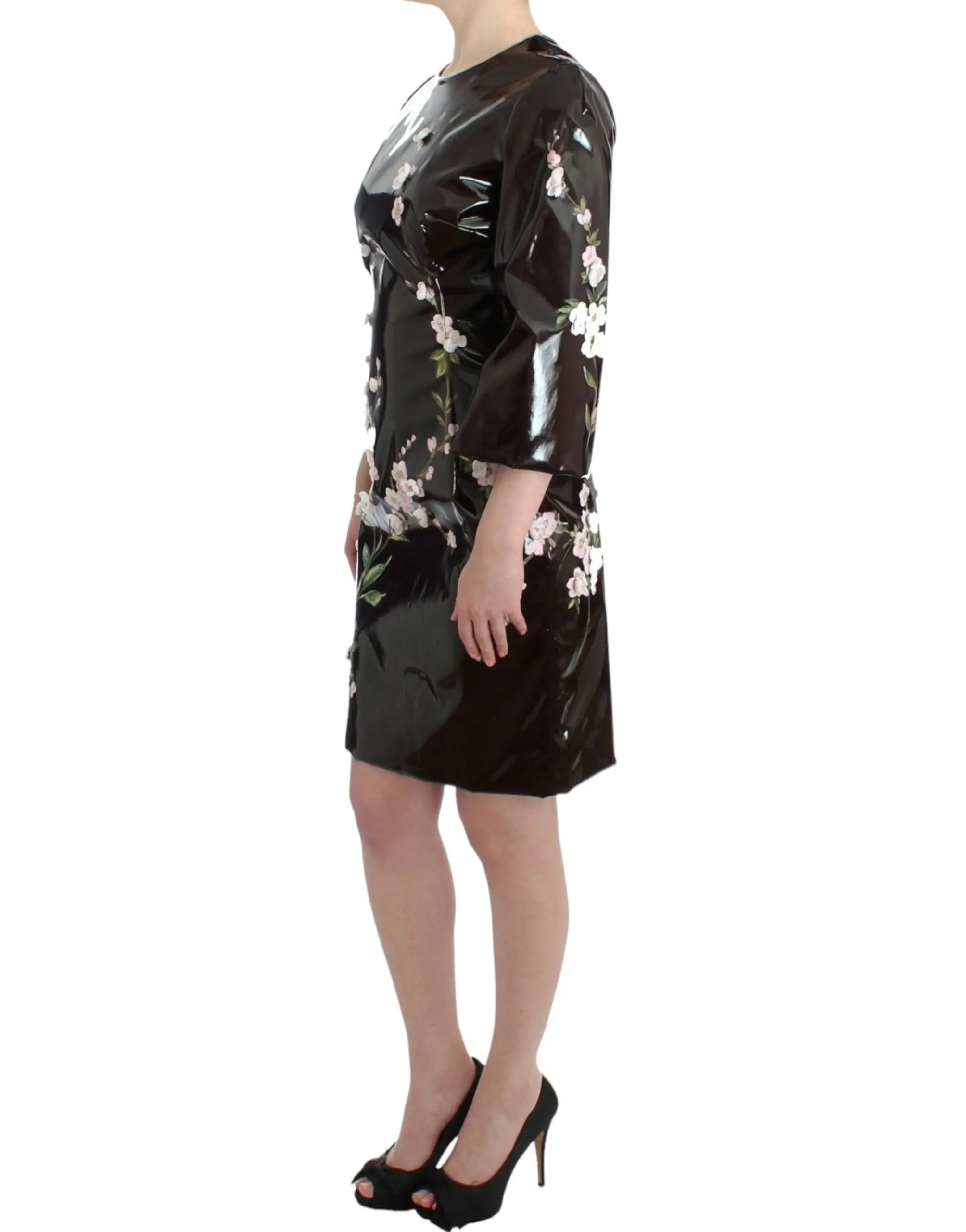 Robe Dolce & Gabbana à fleurs noire Dolce & Gabbana