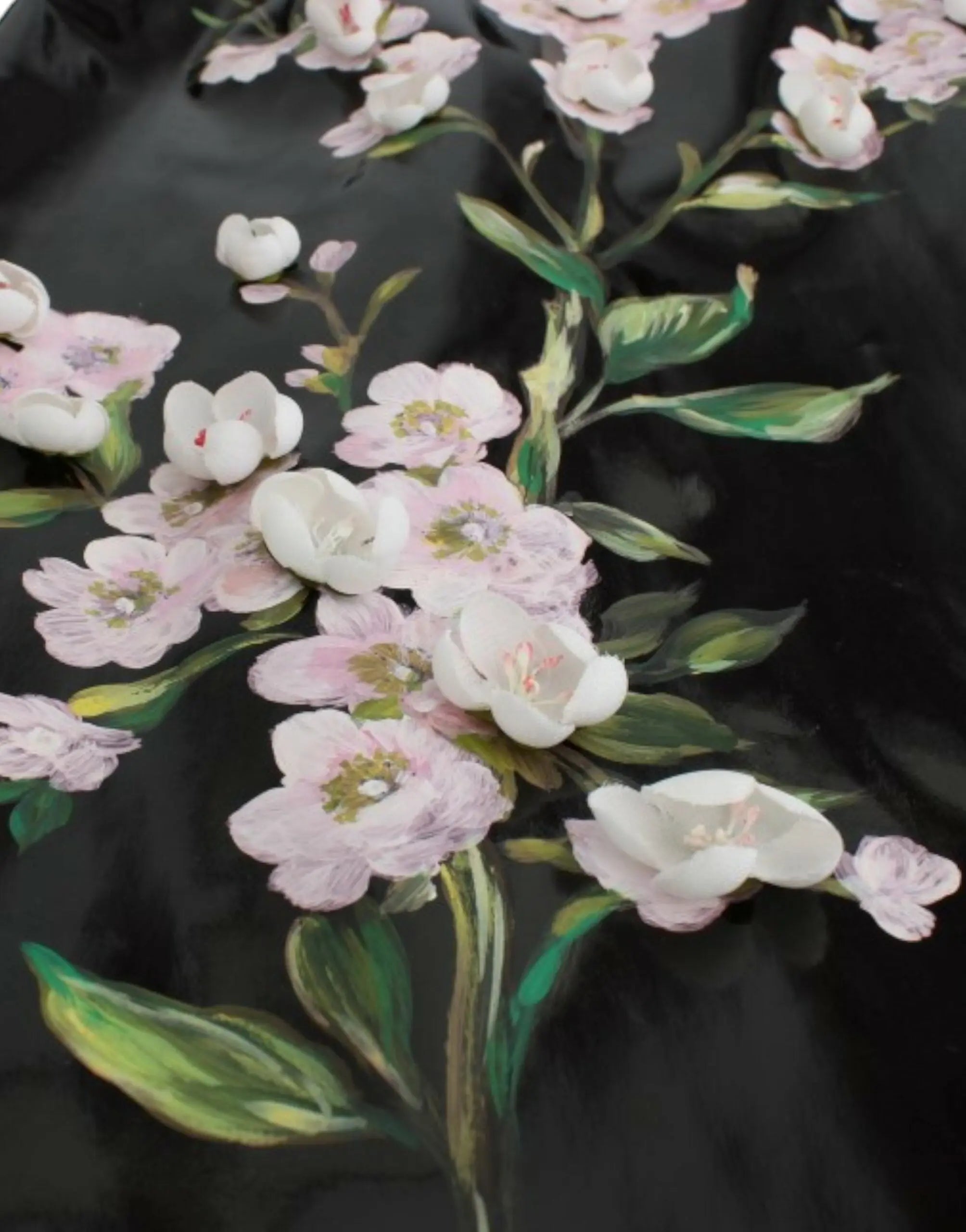 Robe Dolce & Gabbana à fleurs noire Dolce & Gabbana
