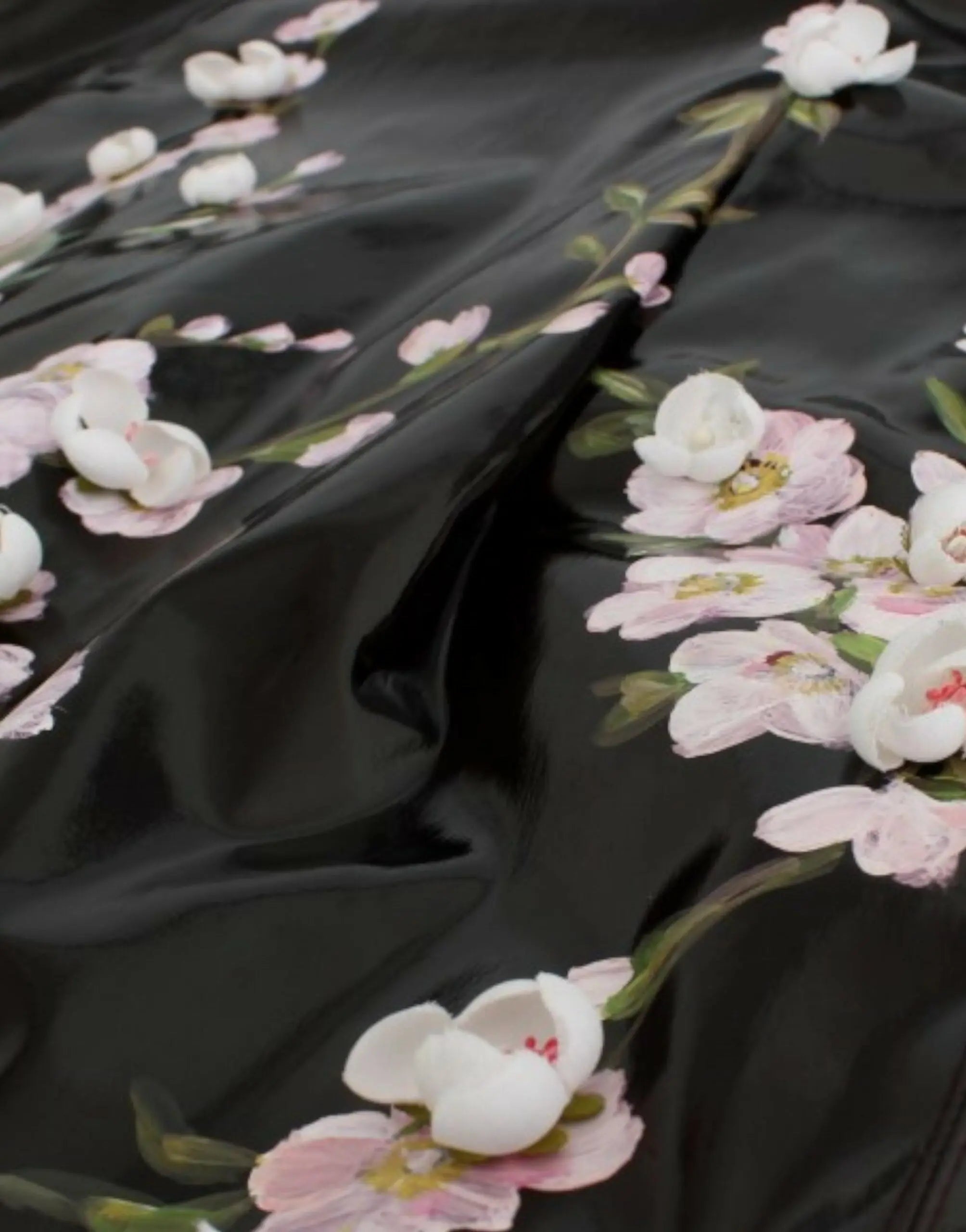 Robe Dolce & Gabbana à fleurs noire Dolce & Gabbana