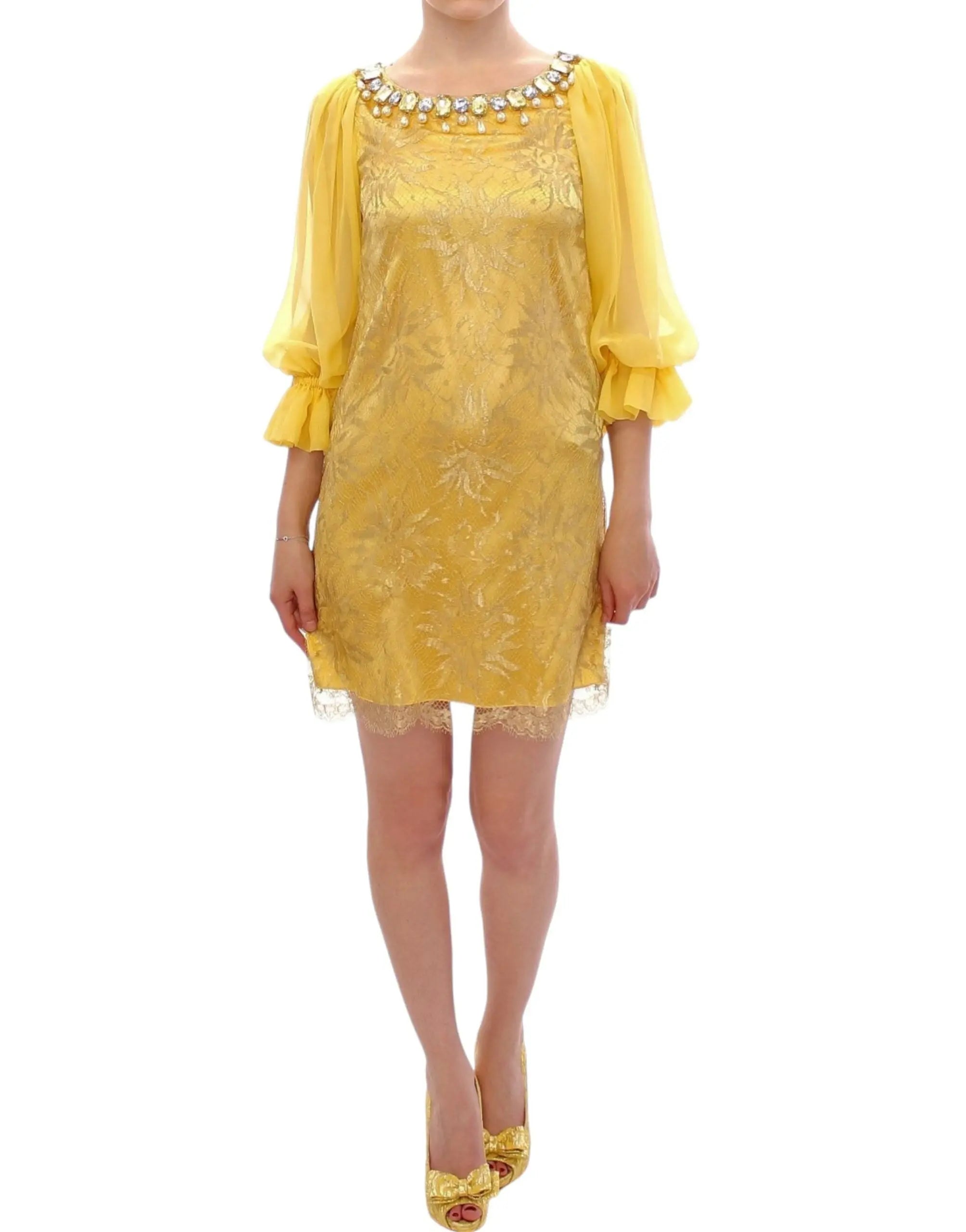 Robe Dolce & Gabbana mini jaune Dolce & Gabbana