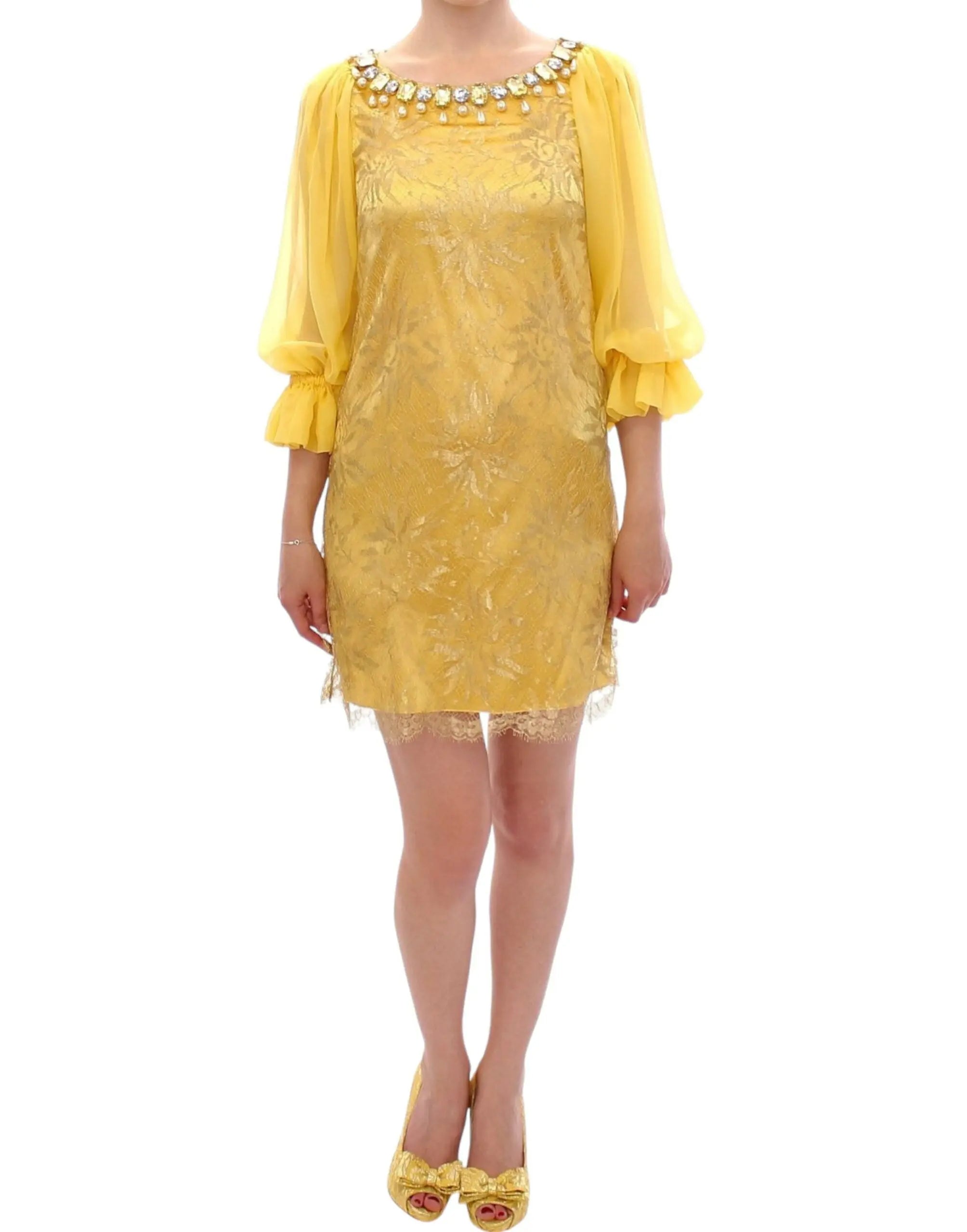 Robe Dolce & Gabbana mini jaune Dolce & Gabbana