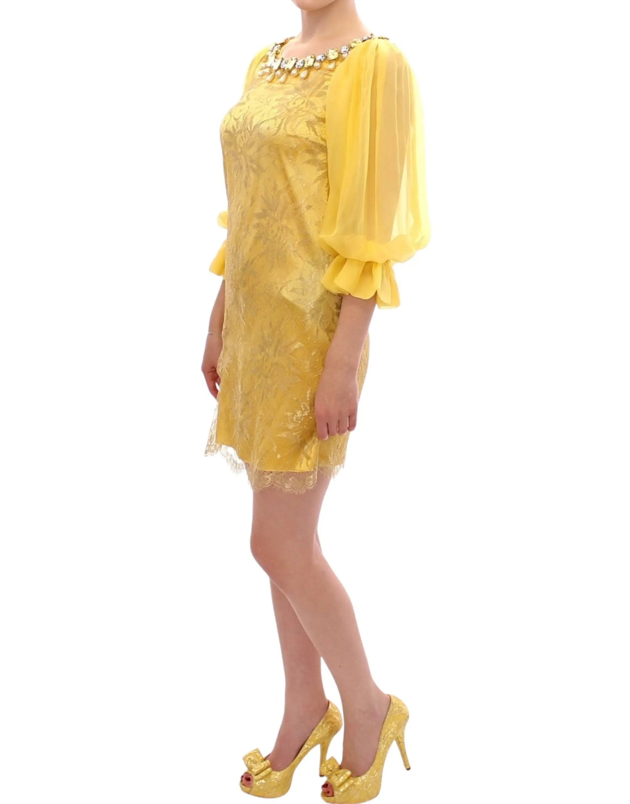 Robe Dolce & Gabbana mini jaune Dolce & Gabbana