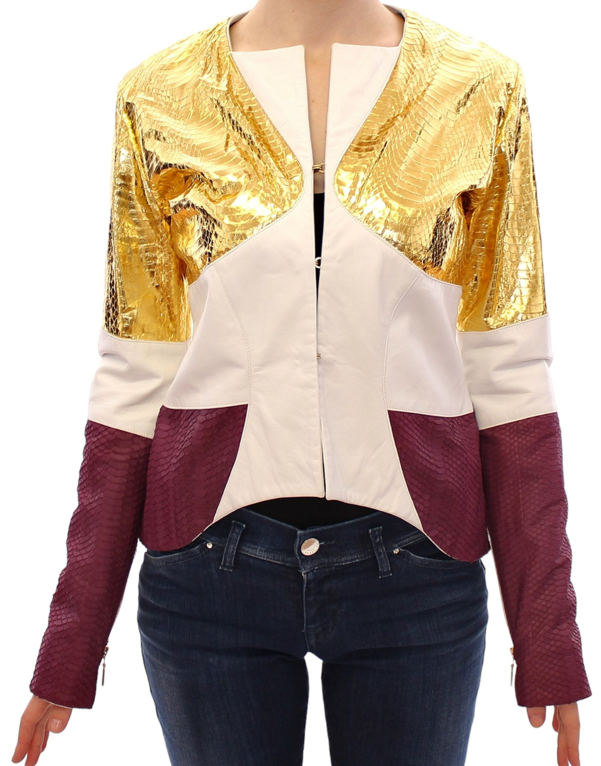 Veste Vladimiro Gioia blanche et violet