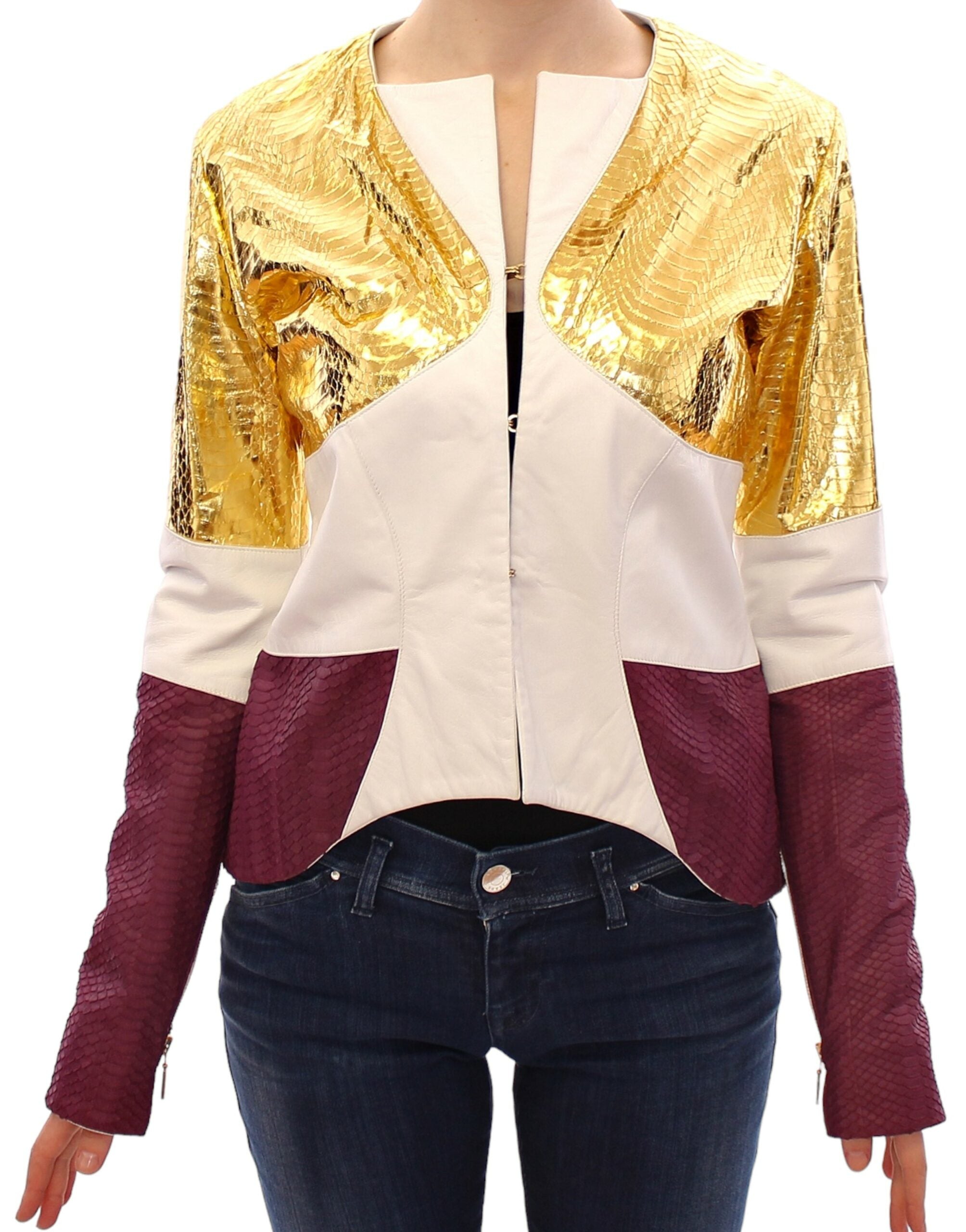 Veste Vladimiro Gioia blanche et violet