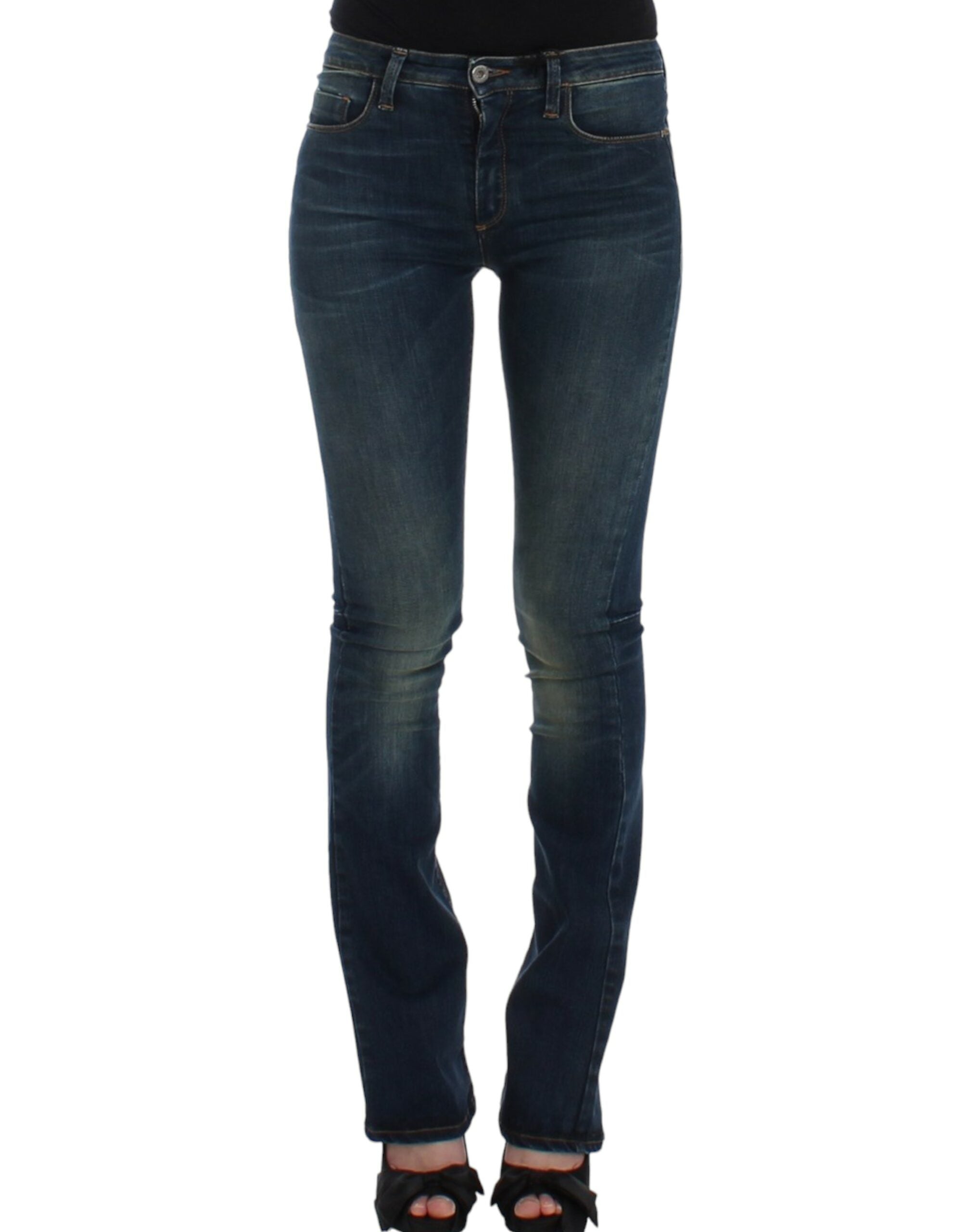 Jean Costume National Straight Leg bleu moyen