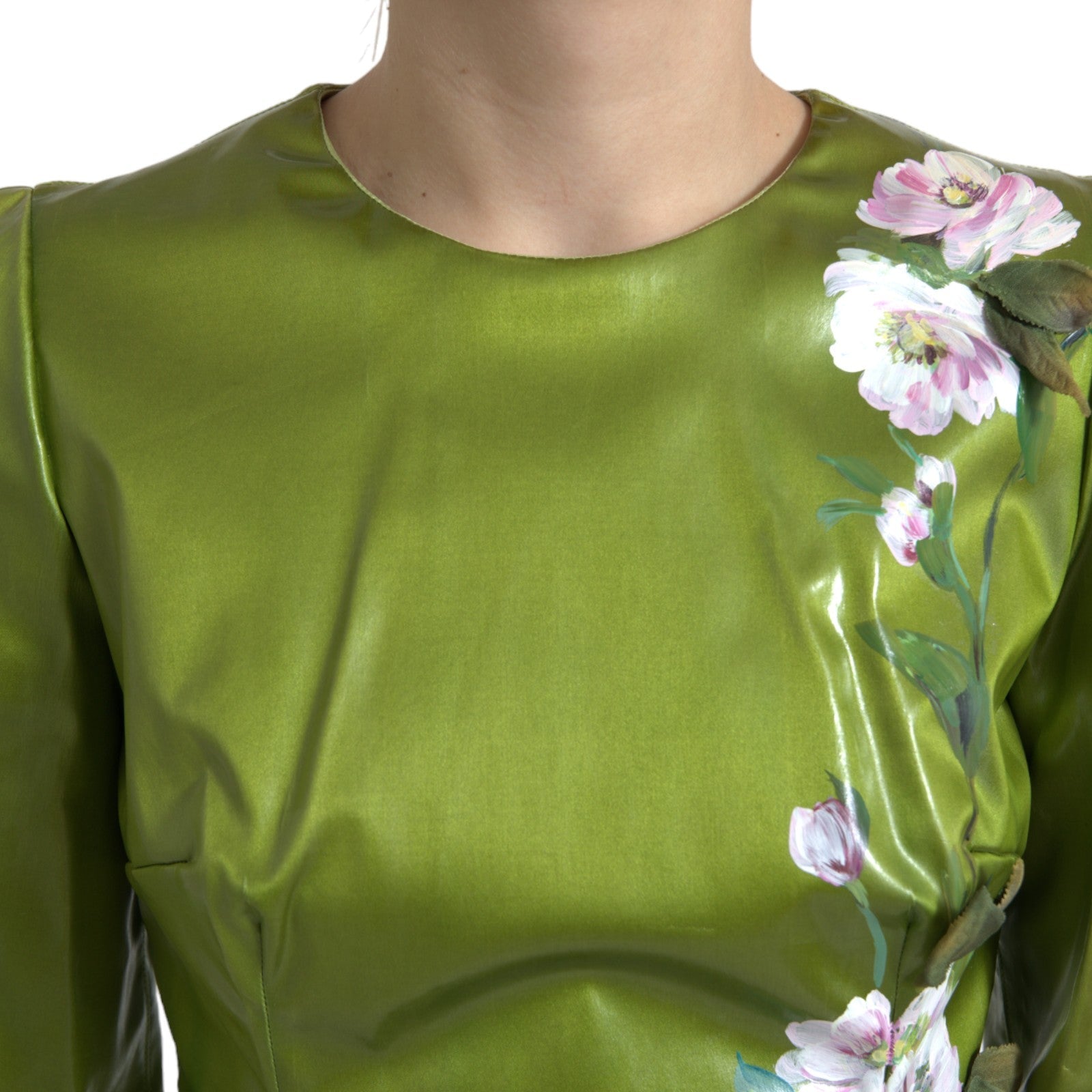 Robe Dolce & Gabbana Midi verte Dolce & Gabbana