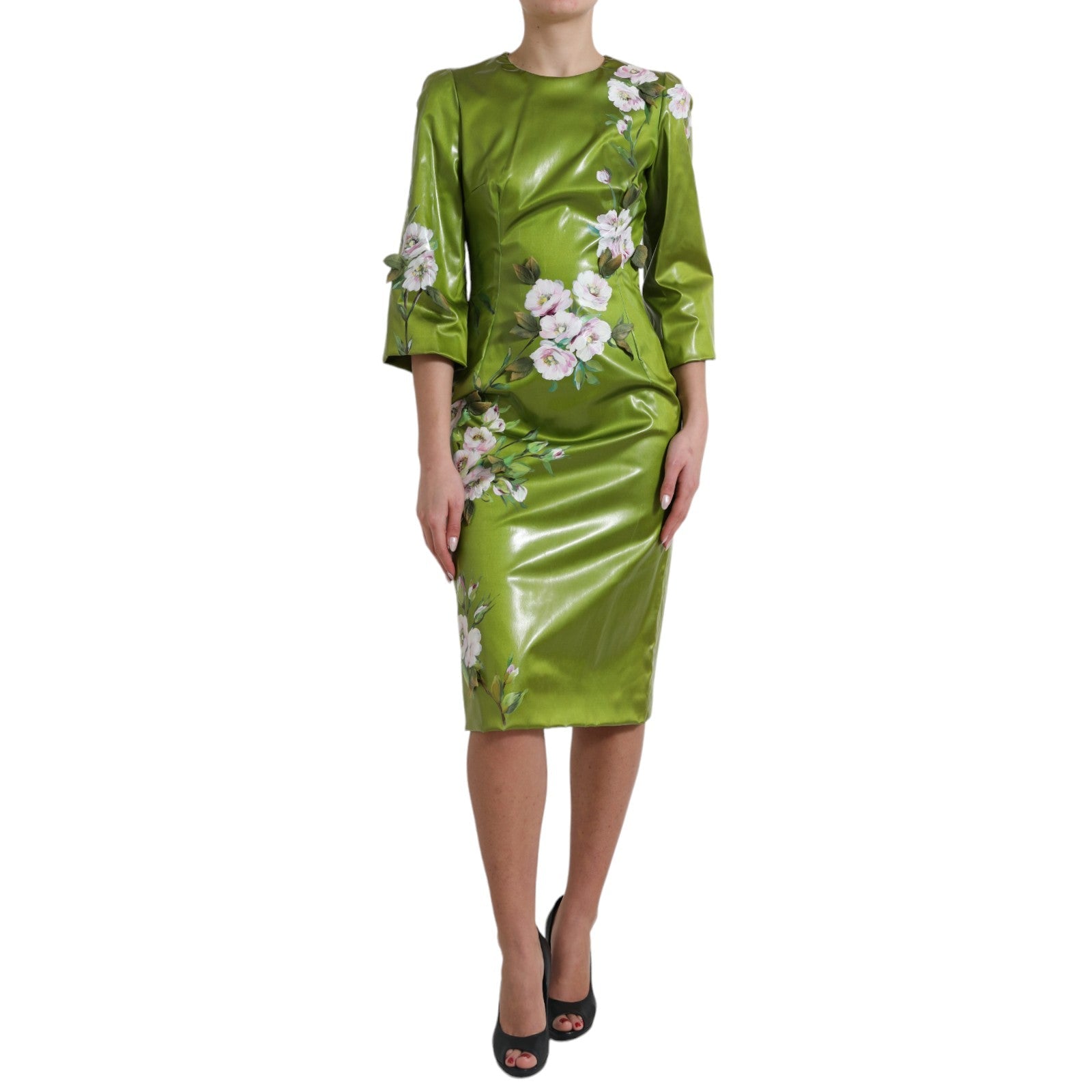 Robe Dolce & Gabbana Midi verte Dolce & Gabbana